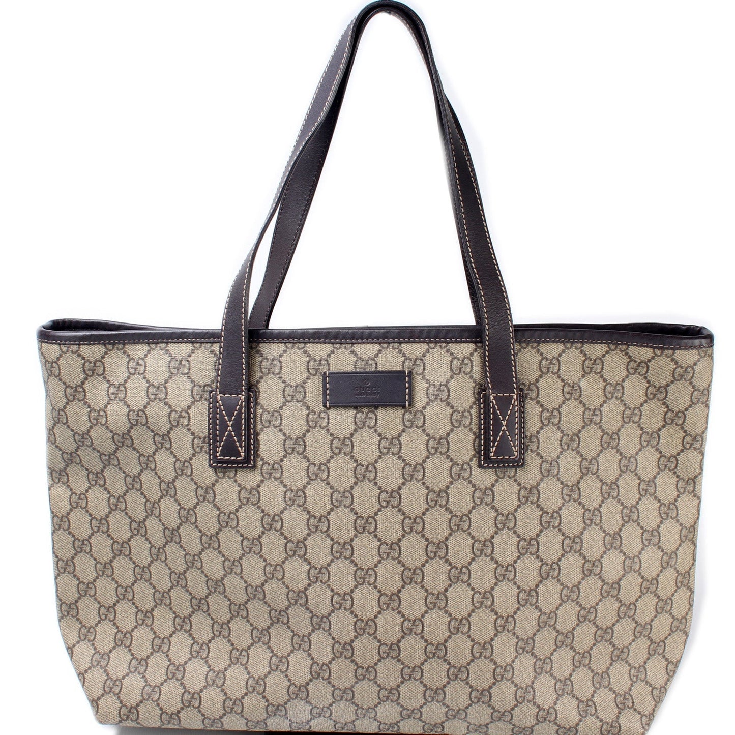 Gucci 211137 GG Supreme Medium Zip Tote Bag