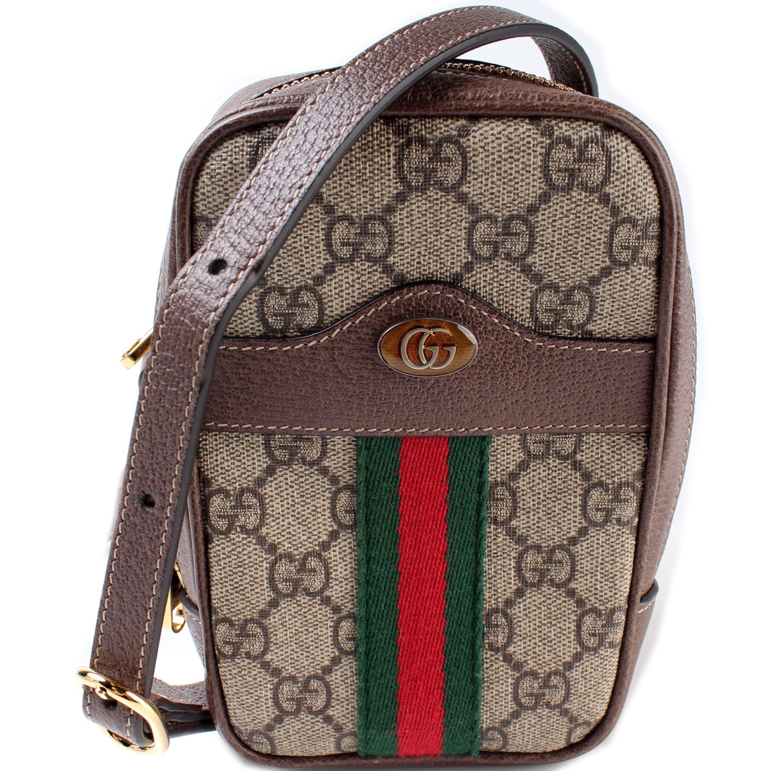 Gucci 546595 Ophidia GG Supreme Double Zip Bag