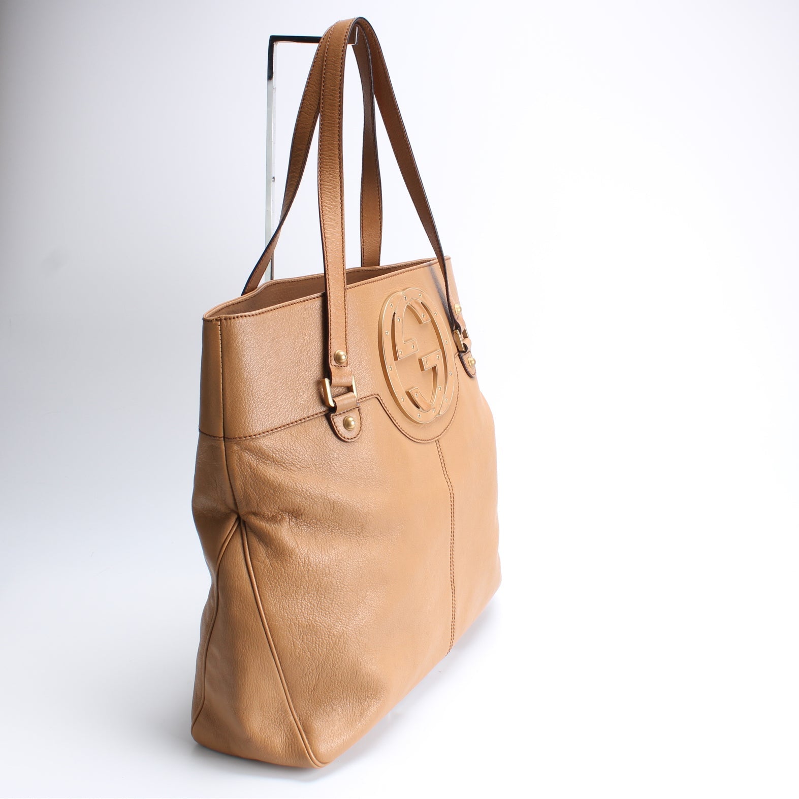Gucci 121540 Blondie Studded Tote Leather Bag