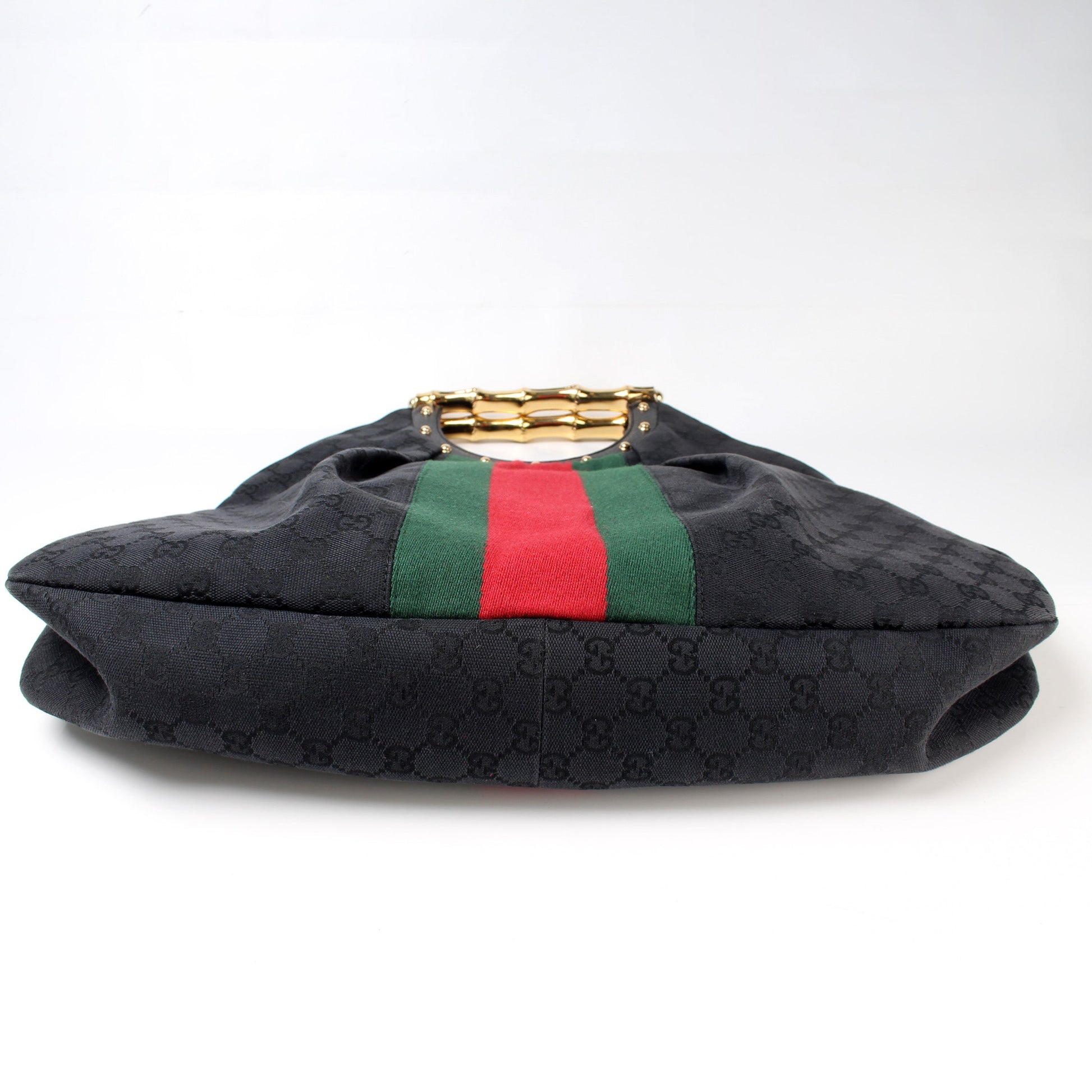 Gucci Canvas Metal Bamboo Bag