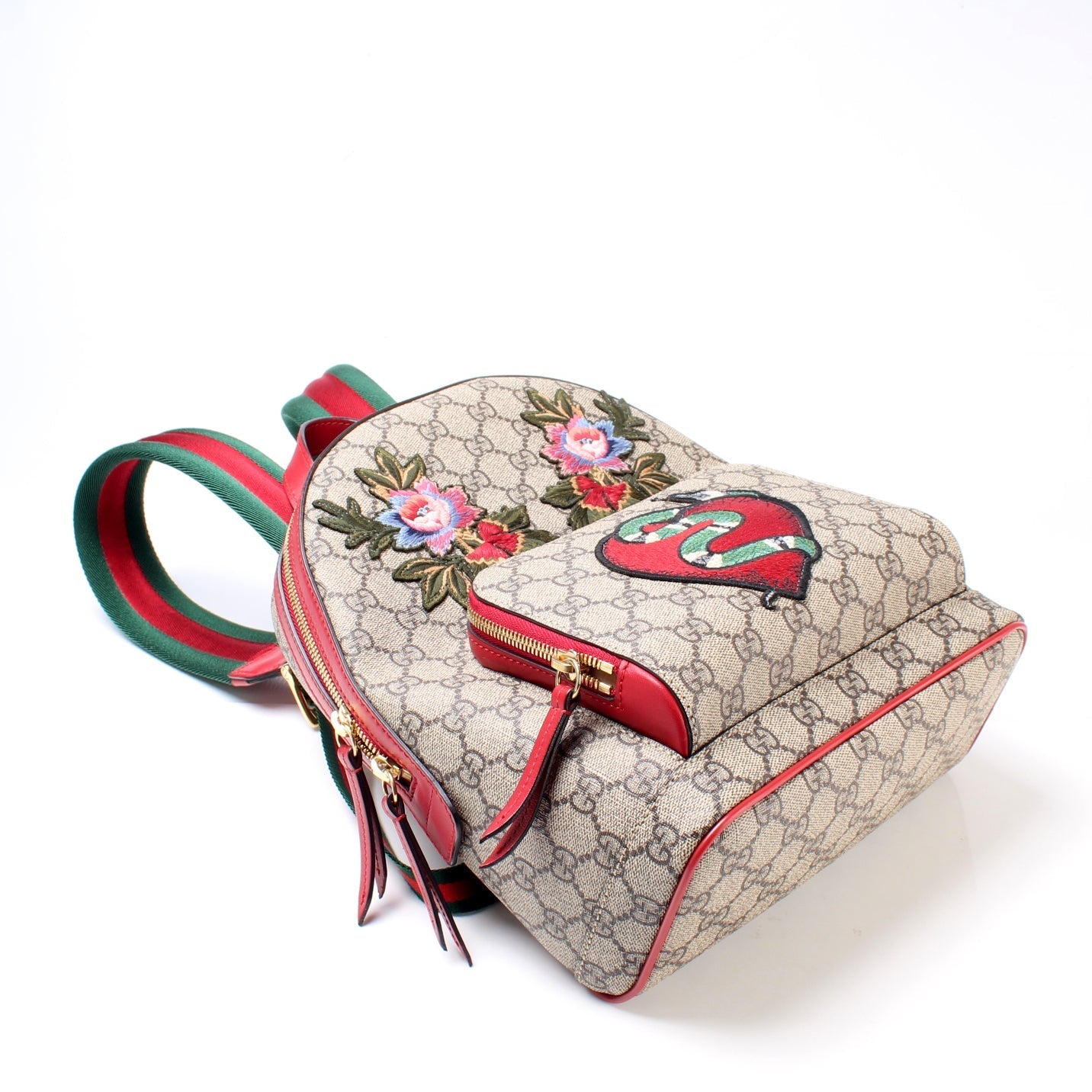 Gucci 427042 GG Supreme Embroidered Backpack Bag