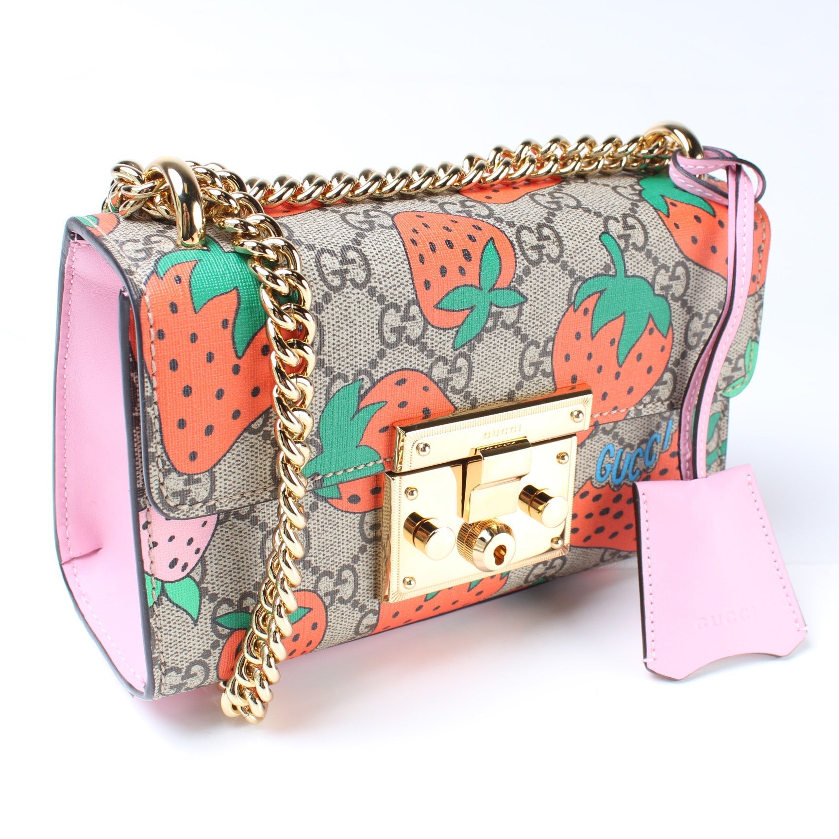 Gucci 409487 Padlock Small Strawberry Bag