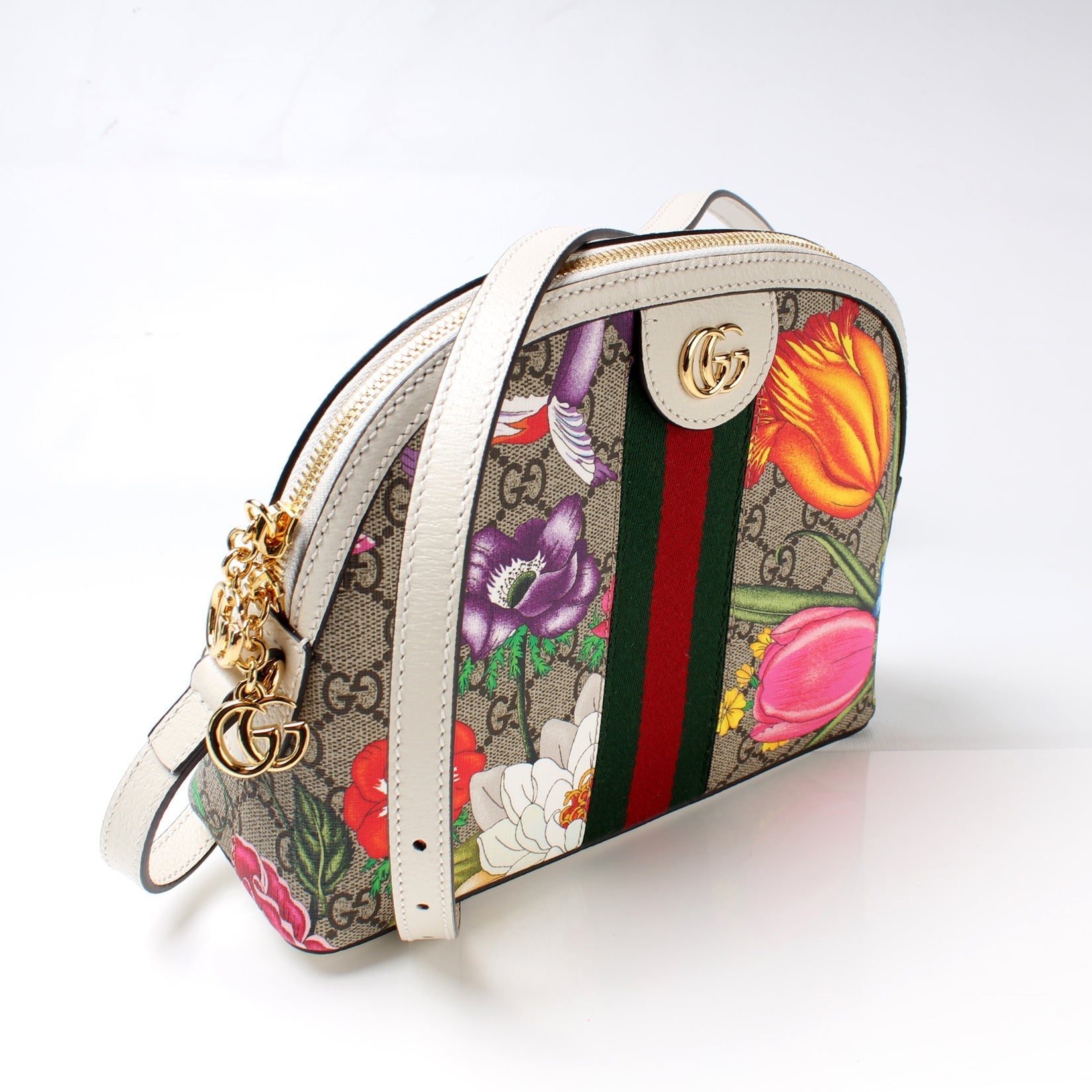 Gucci 499621 Ophidia GG Flora Small Crossbody Bag