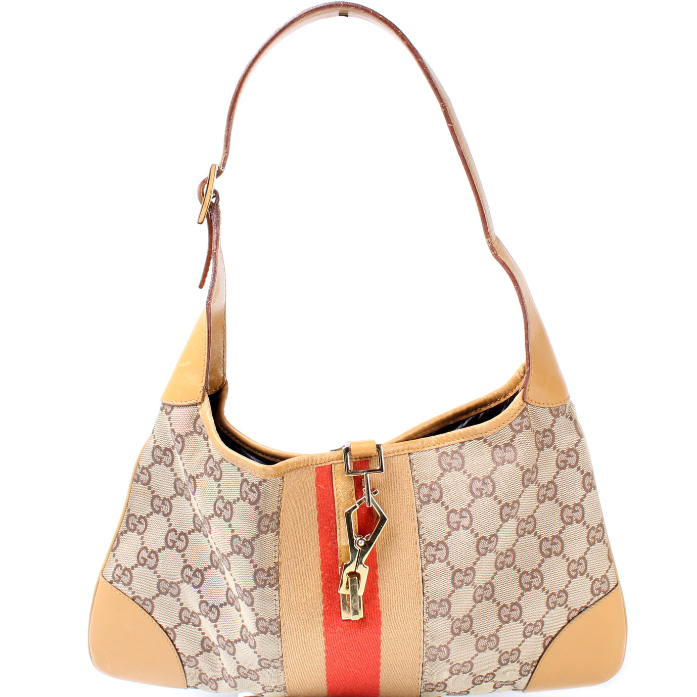 Gucci 001.4057 GG Canvas Jackie Hobo Bag