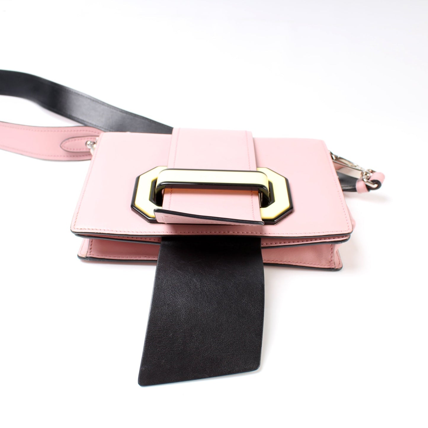 Prada City Calfskin Plex Ribbon Shoulder Bag