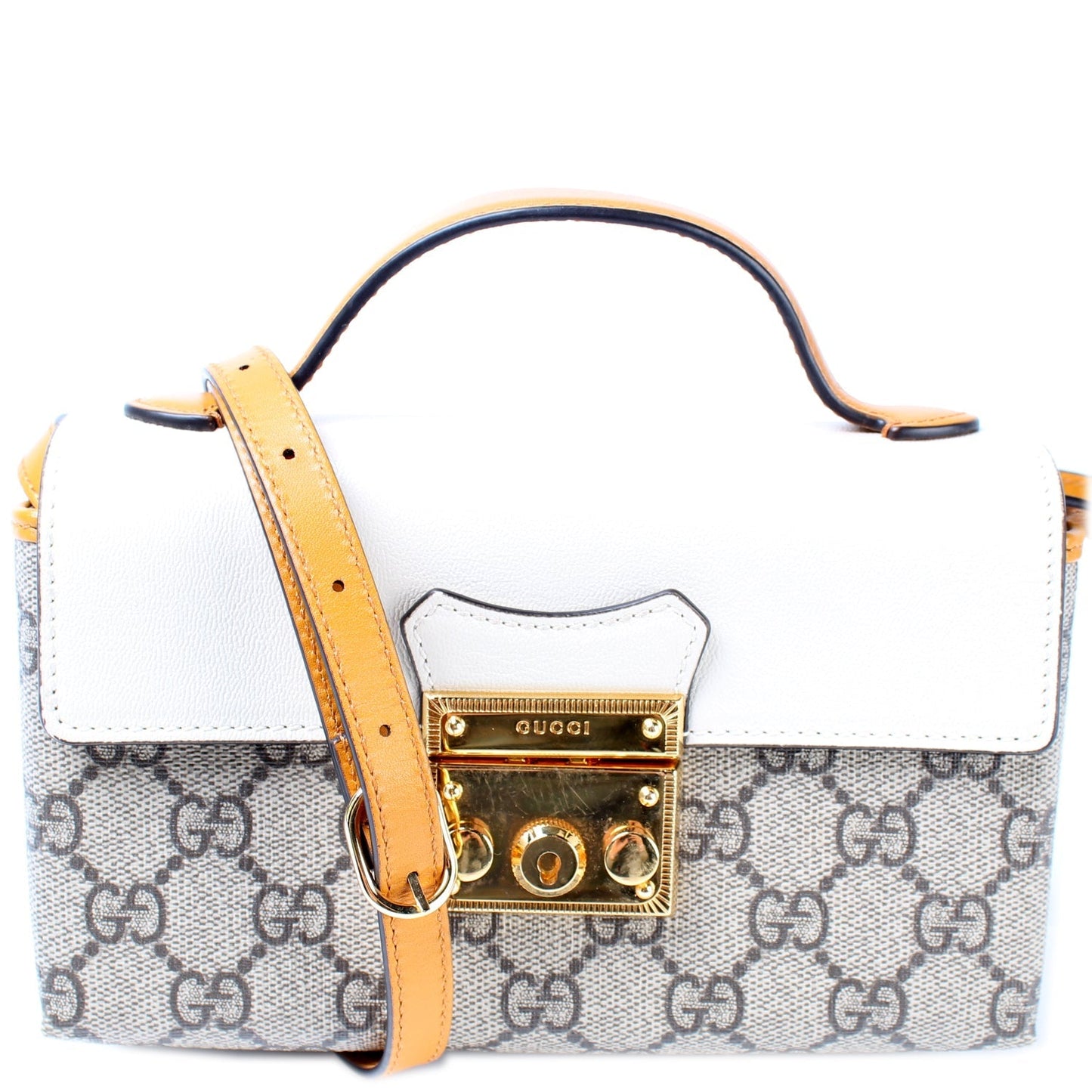 Gucci 652633 GG Supreme Mini Padlock Bag
