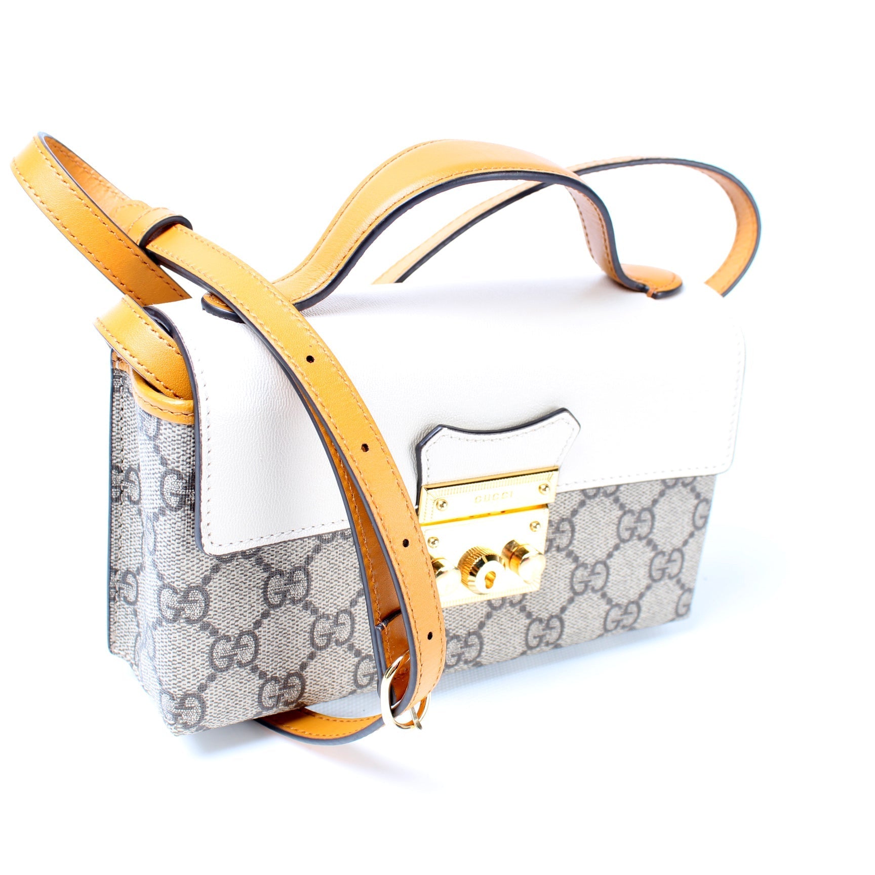 Gucci 652633 GG Supreme Mini Padlock Bag