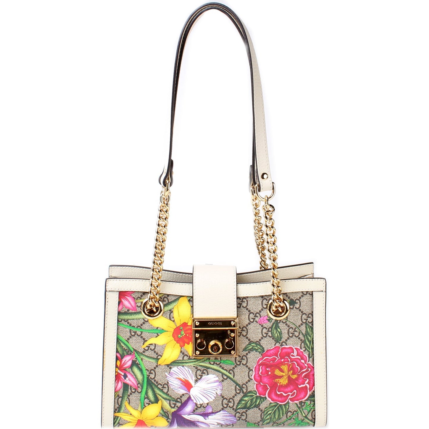 Gucci 498156 Padlock GG Flora Bag