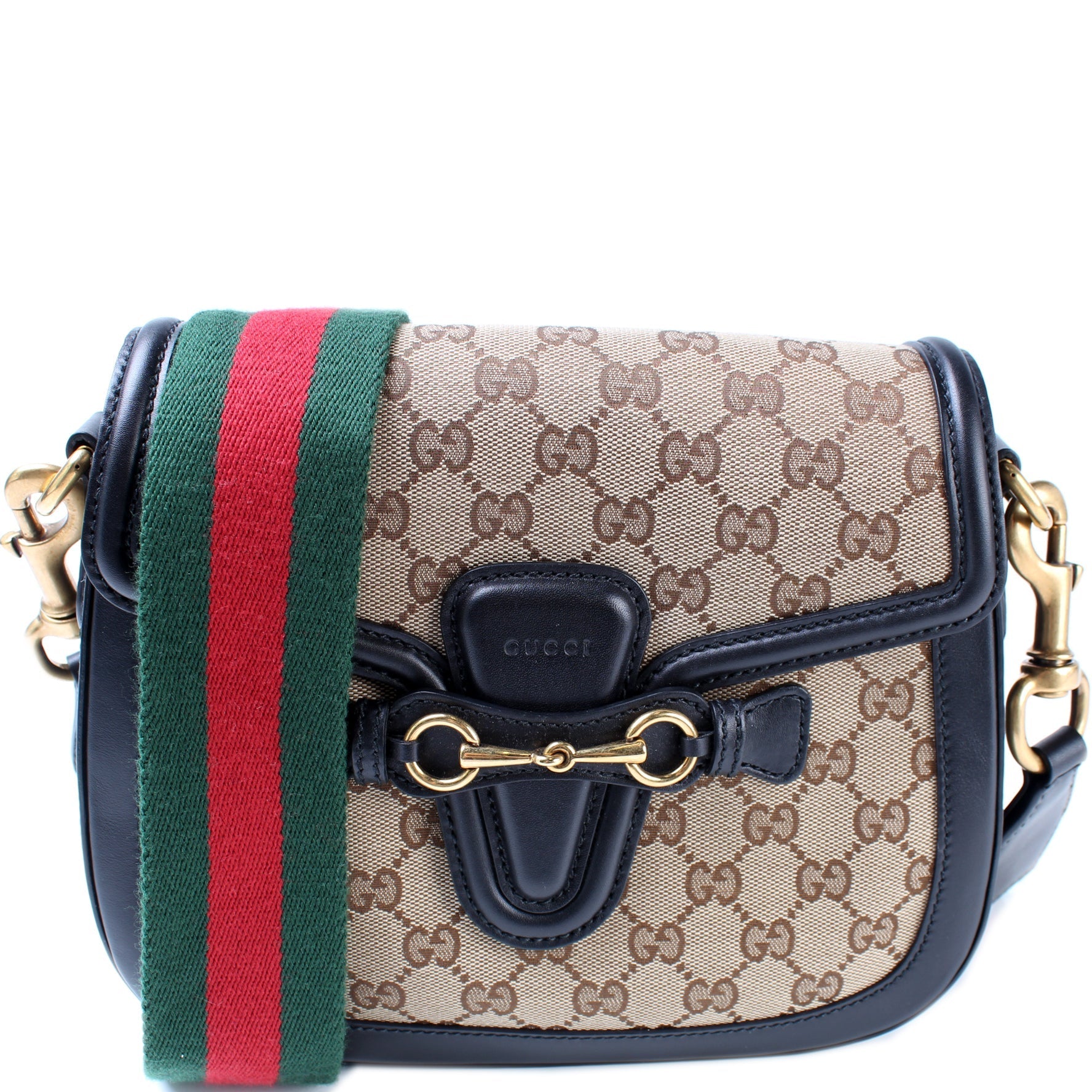 Gucci 383848 GG Canvas Lady Web Original Shoulder Bag