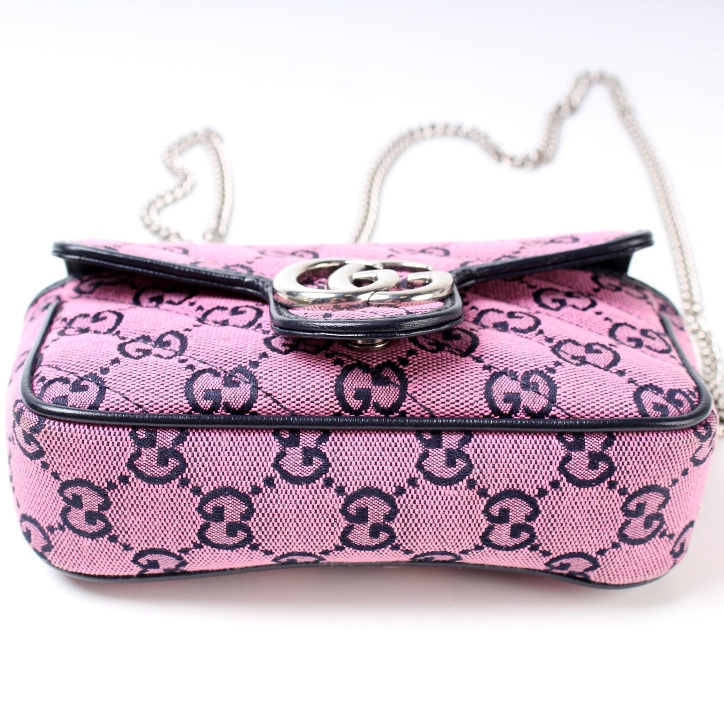 Gucci 476433 Marmont Canvas Mini Flap Bag