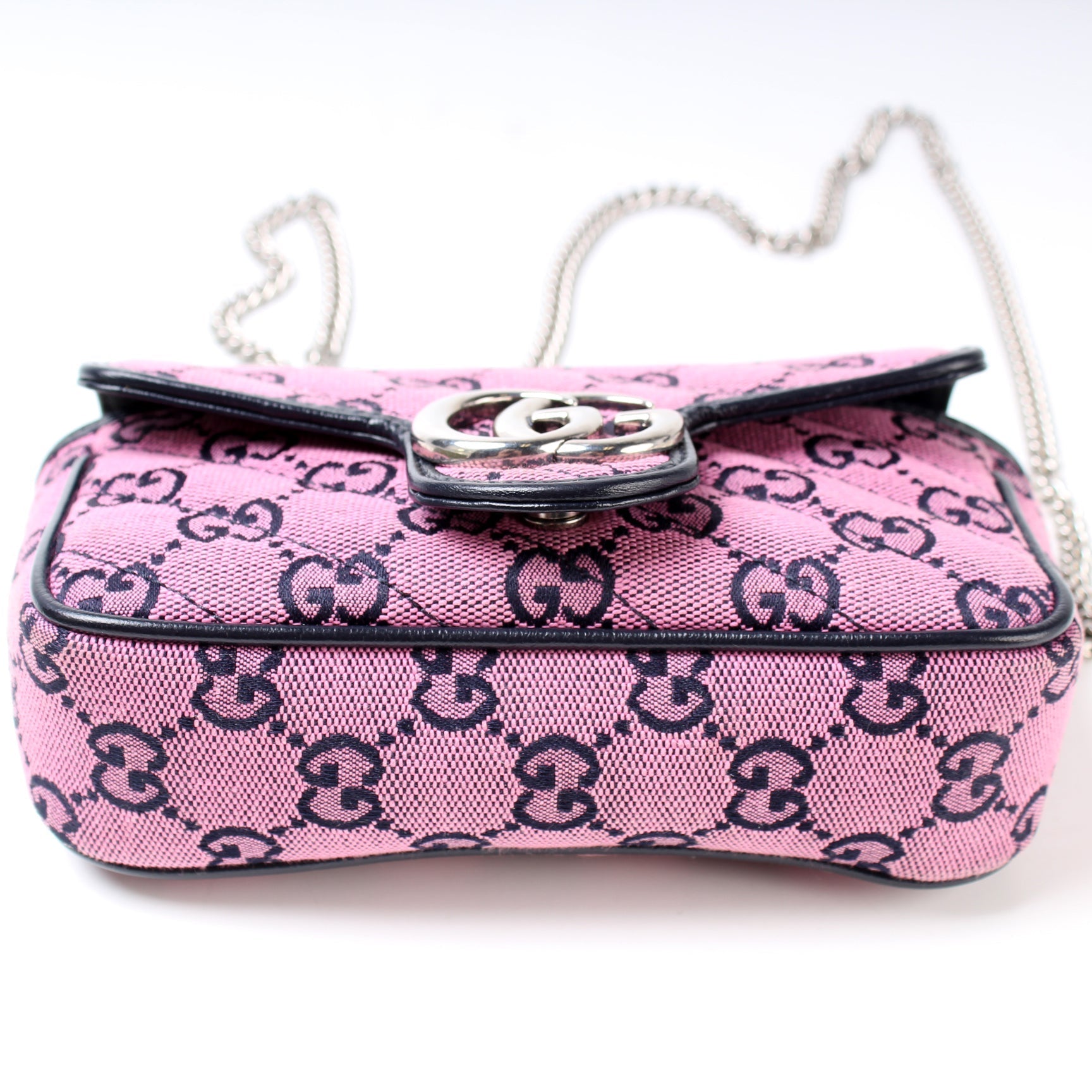 Gucci 476433 Marmont Canvas Mini Flap Bag
