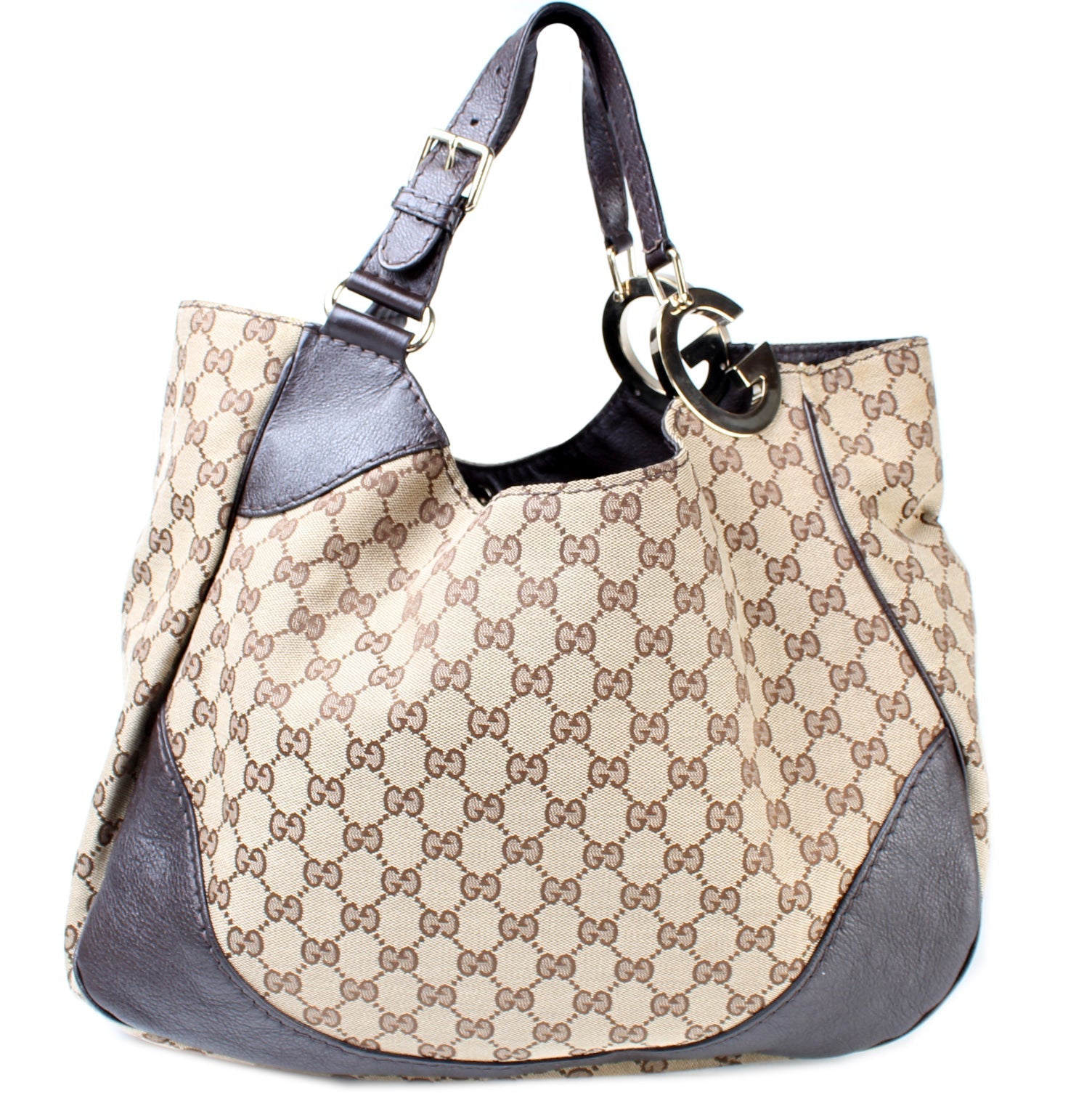 Gucci 203504 Charlotte GG Canvas Hobo Bag
