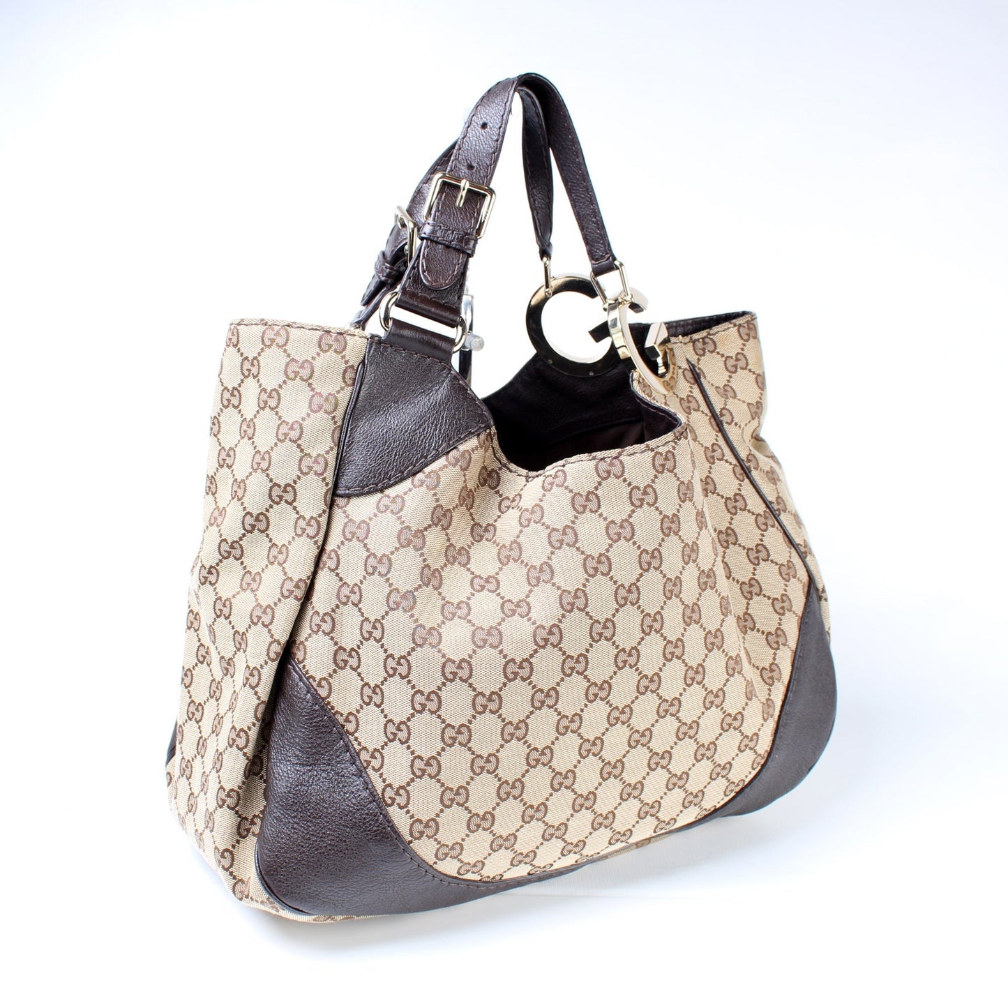 Gucci 203504 Charlotte GG Canvas Hobo Bag