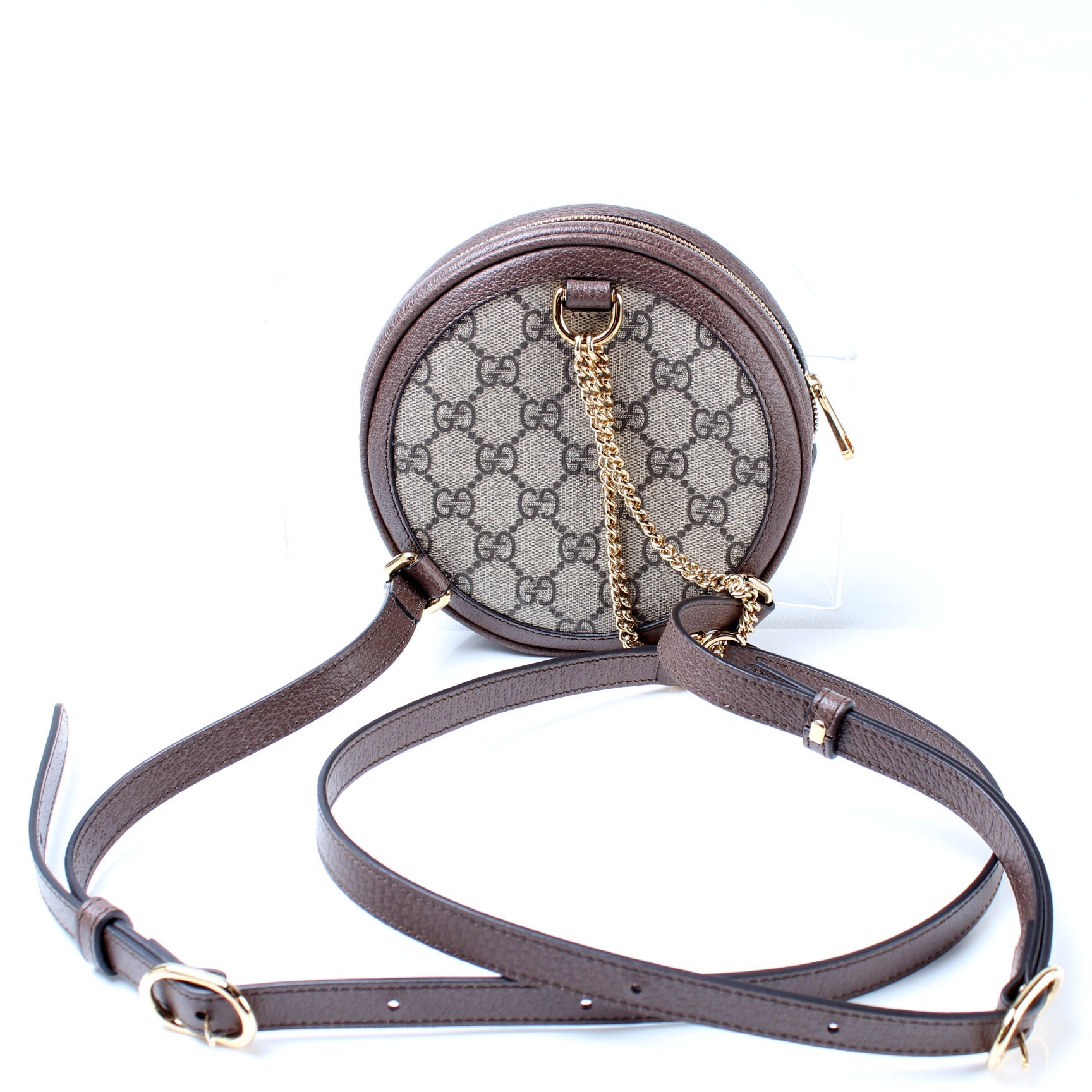 Gucci 598661 Ophidia Web Mini Round Backpack Bag