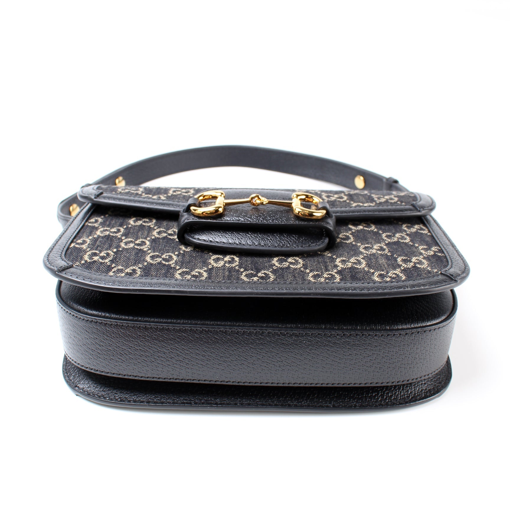 Gucci 602204 Horsebit 1955 Denim Shoulder Bag