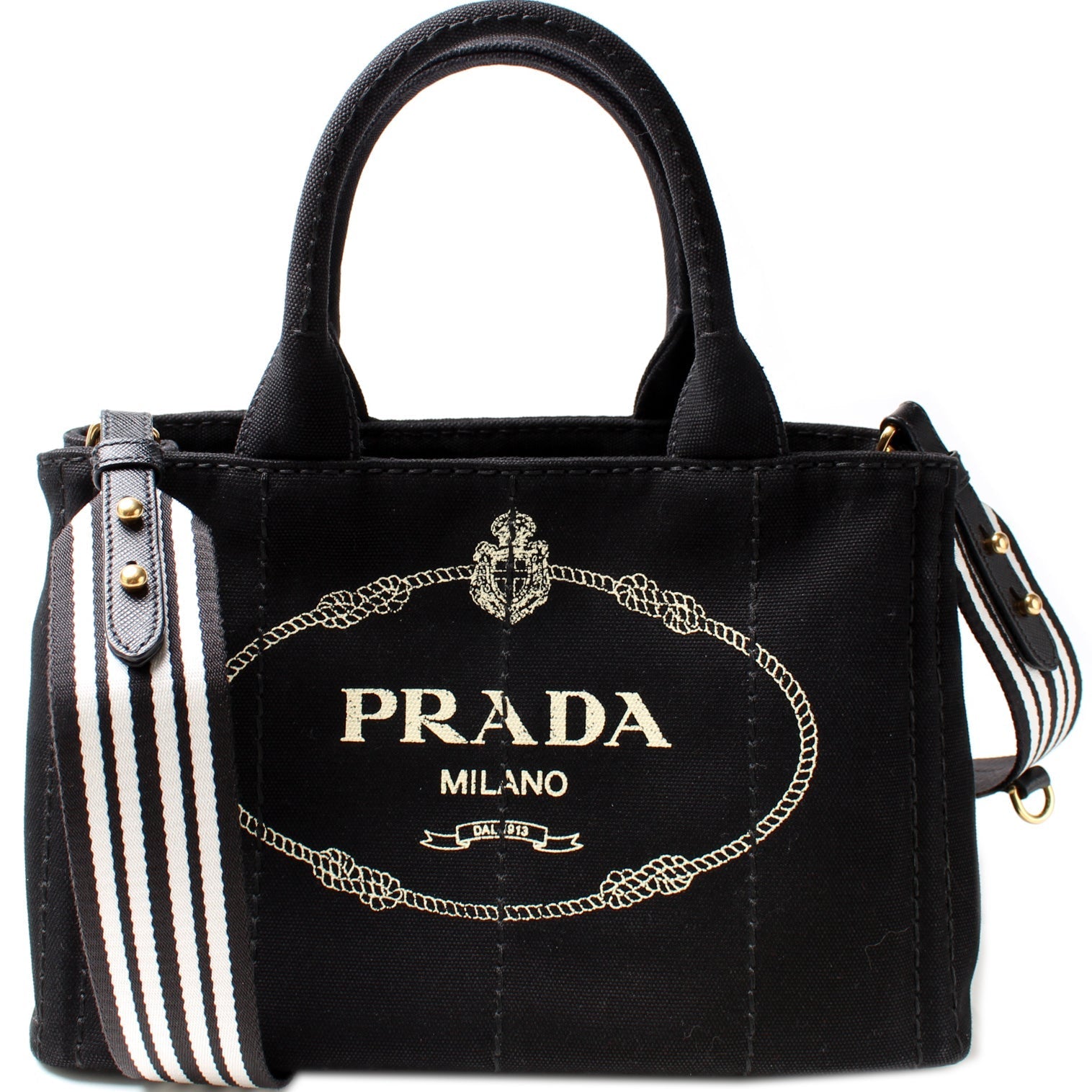 Prada Canapa Canvas Small Tote Bag