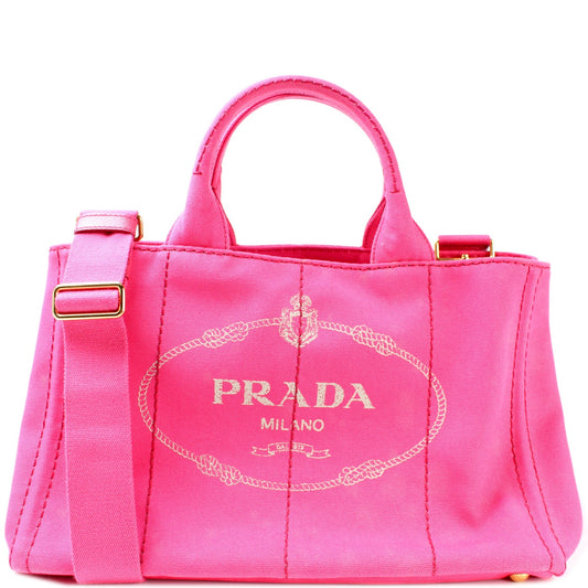 Prada Canapa Canvas Medium Tote Bag