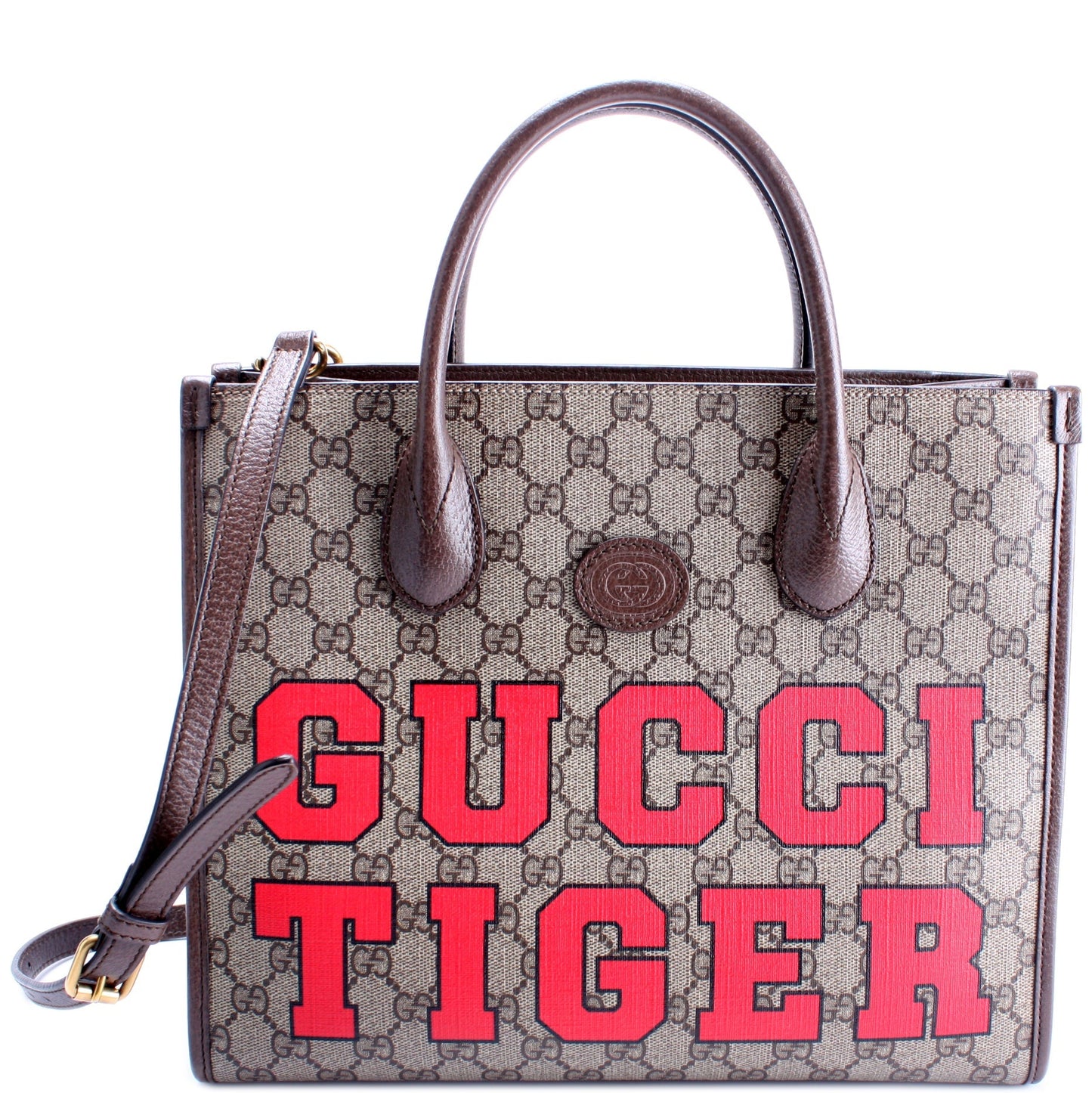 Gucci 659988 GG Supreme Tiger Tote Bag