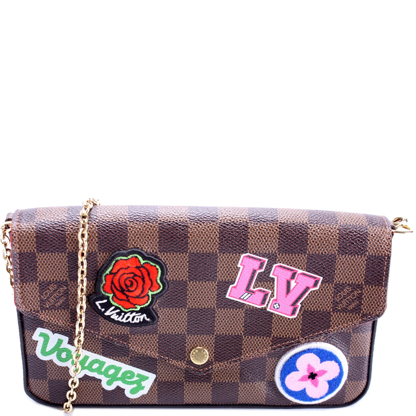 Louis Vuitton Pochette Felicie Damier Ebene Patches