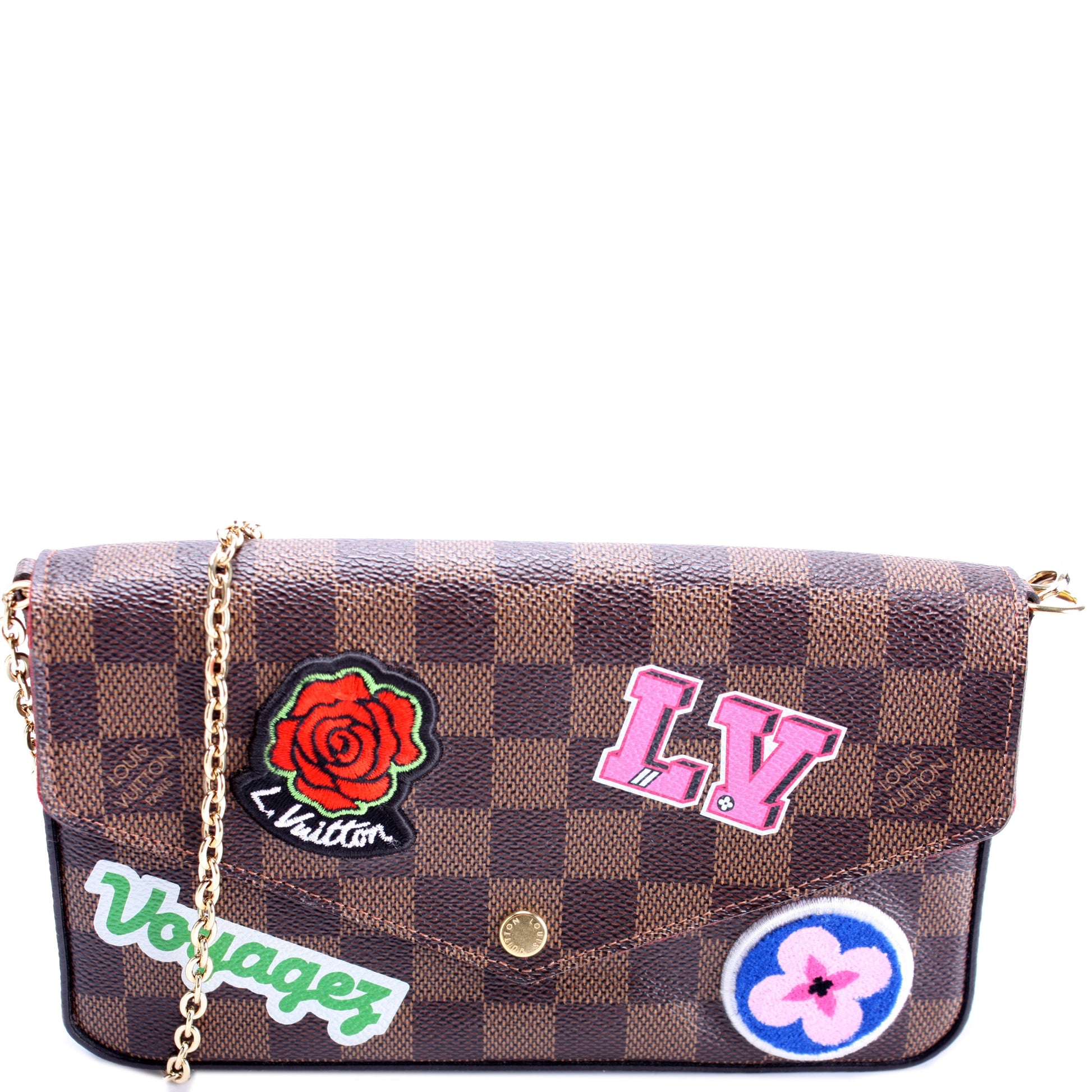 Louis Vuitton Pochette Felicie Damier Ebene Patches