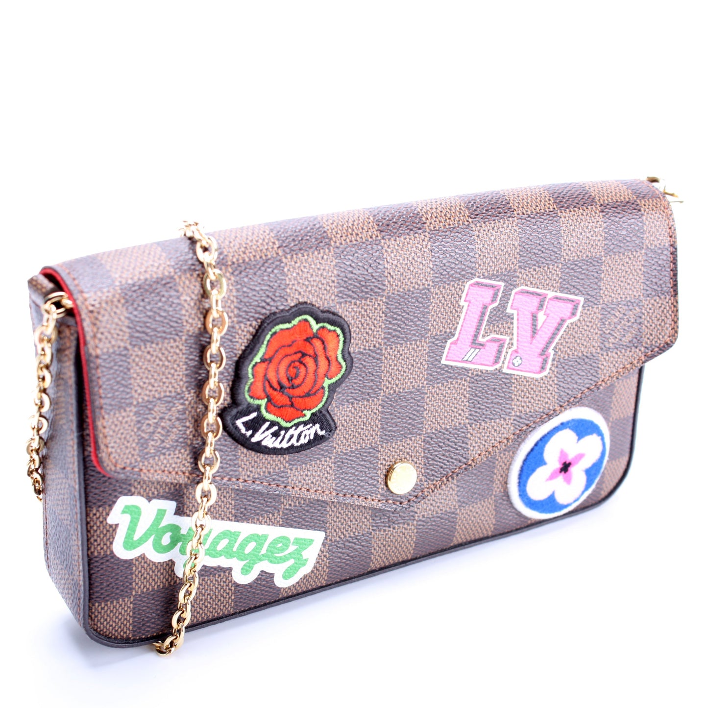 Louis Vuitton Pochette Felicie Damier Ebene Patches