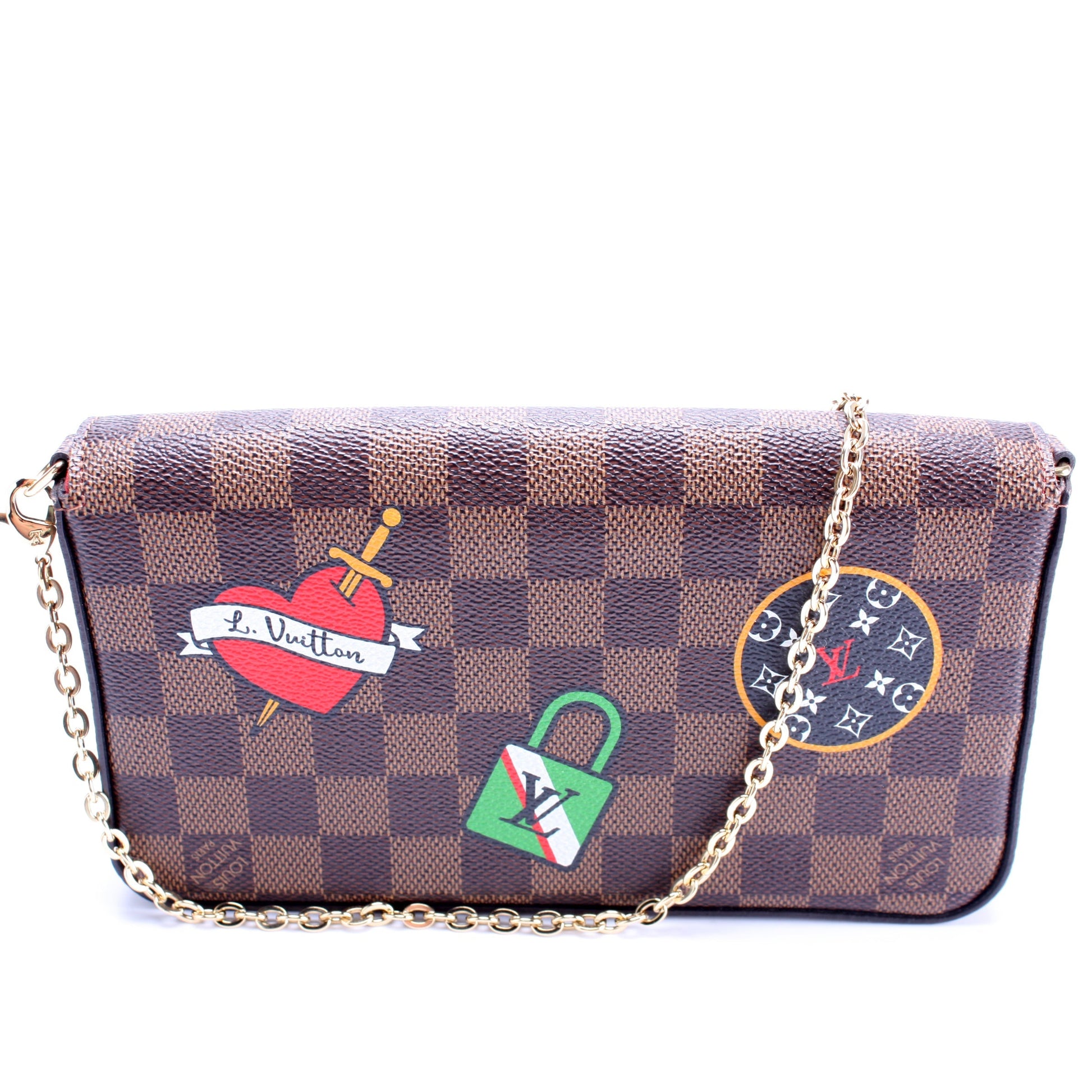 Louis Vuitton Pochette Felicie Damier Ebene Patches