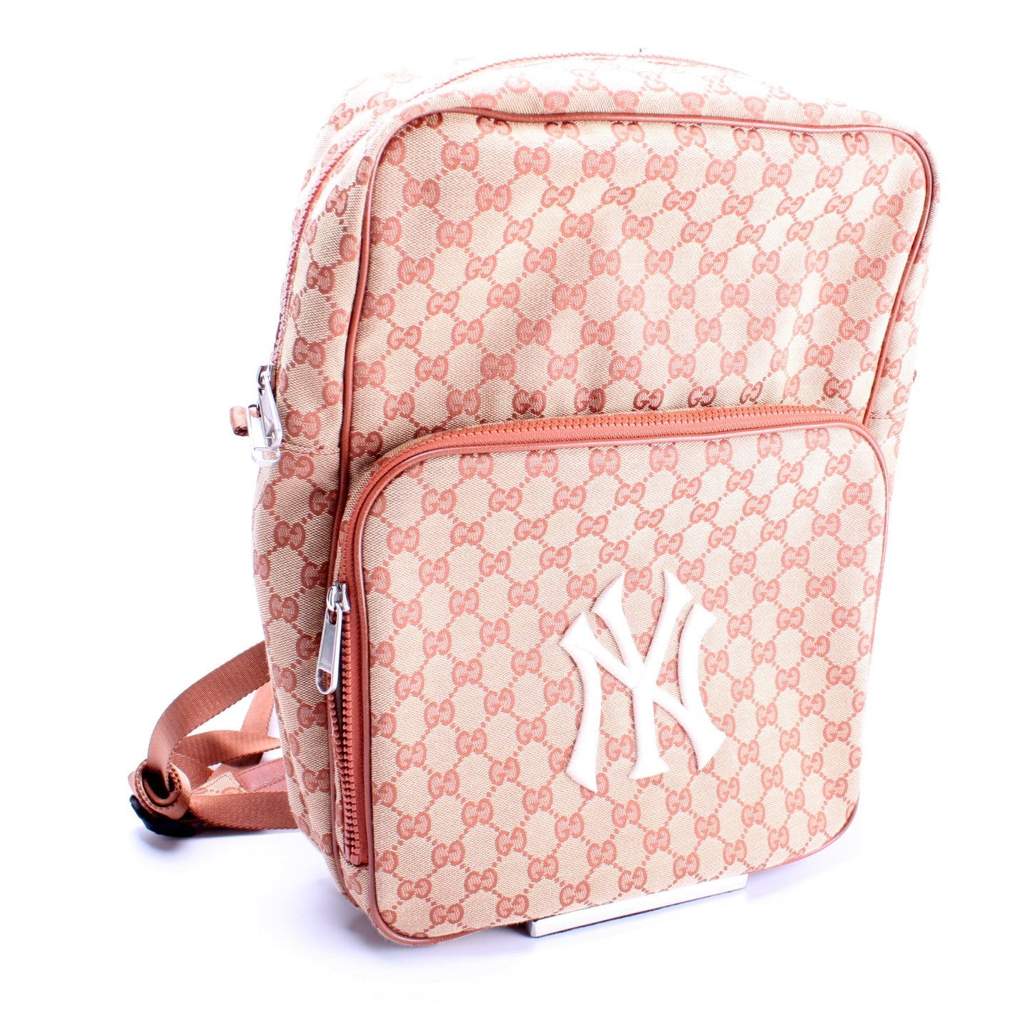 Gucci 5367245 GG Canvas NY Yankees Medium Backpack Bag