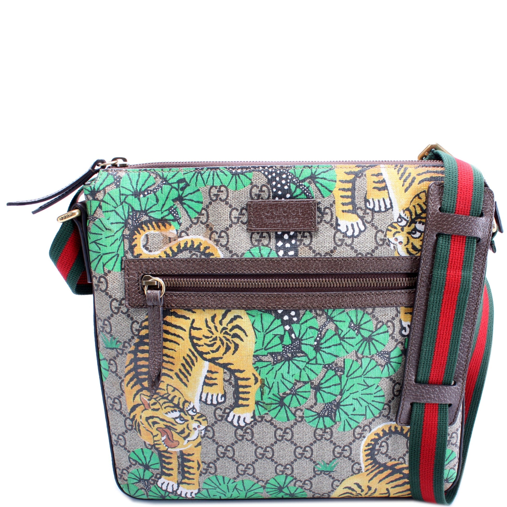 Gucci 406408 GG Supreme Bengal Tiger Small Messenger Bag