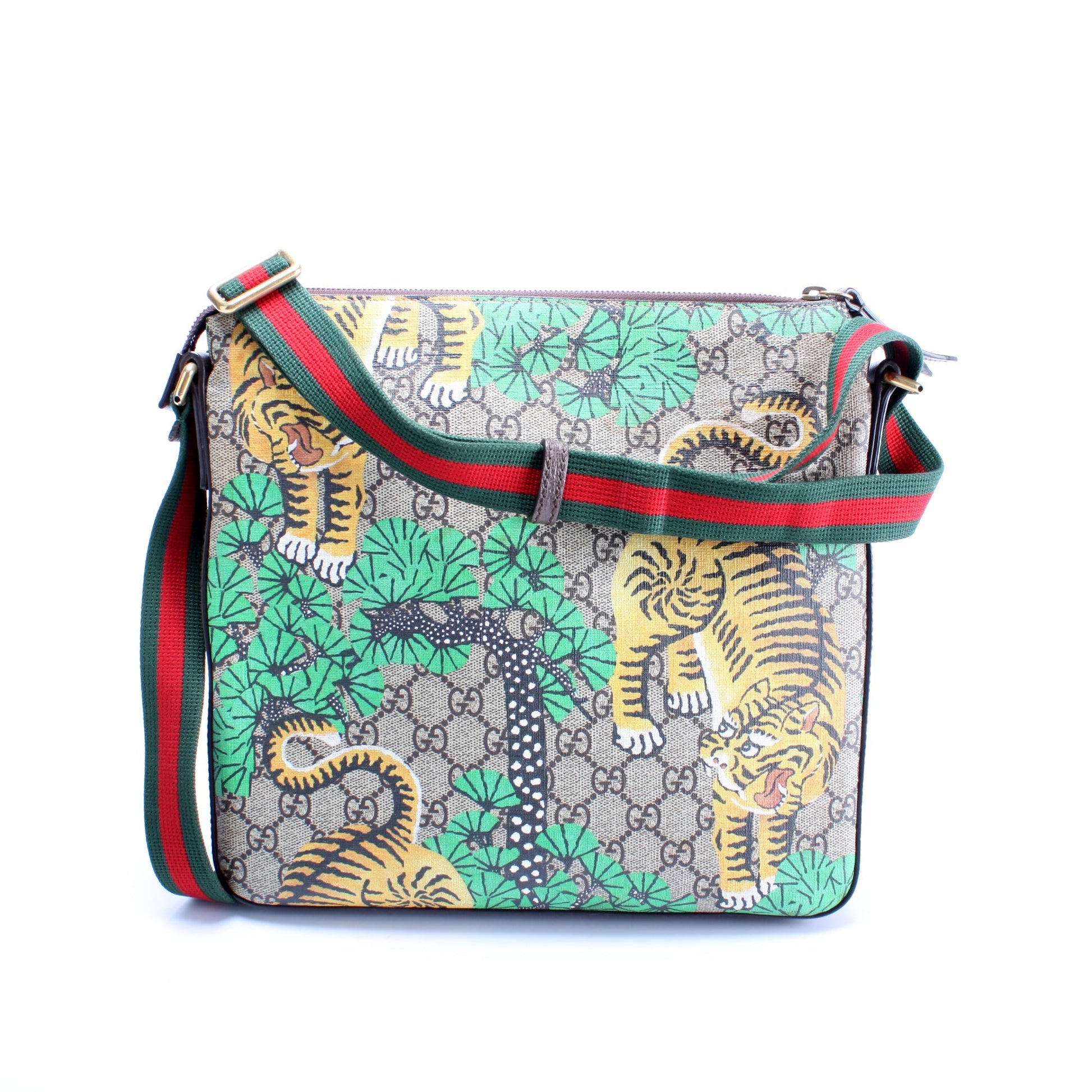 Gucci 406408 GG Supreme Bengal Tiger Small Messenger Bag