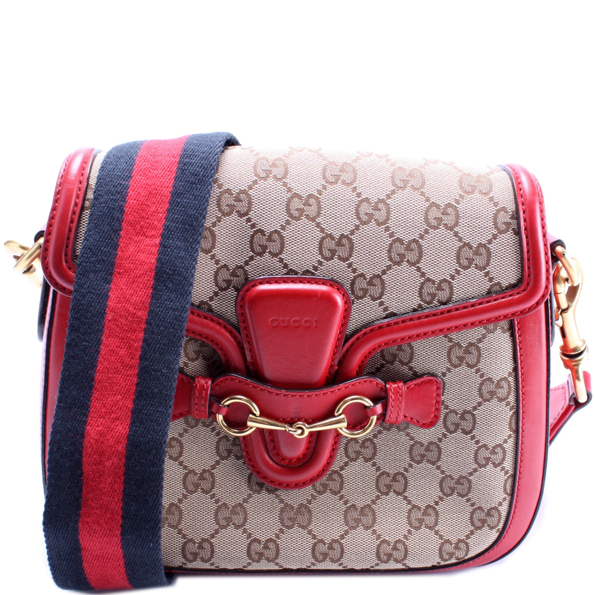 Gucci 383848 GG Canvas Lady Web Original Shoulder Bag