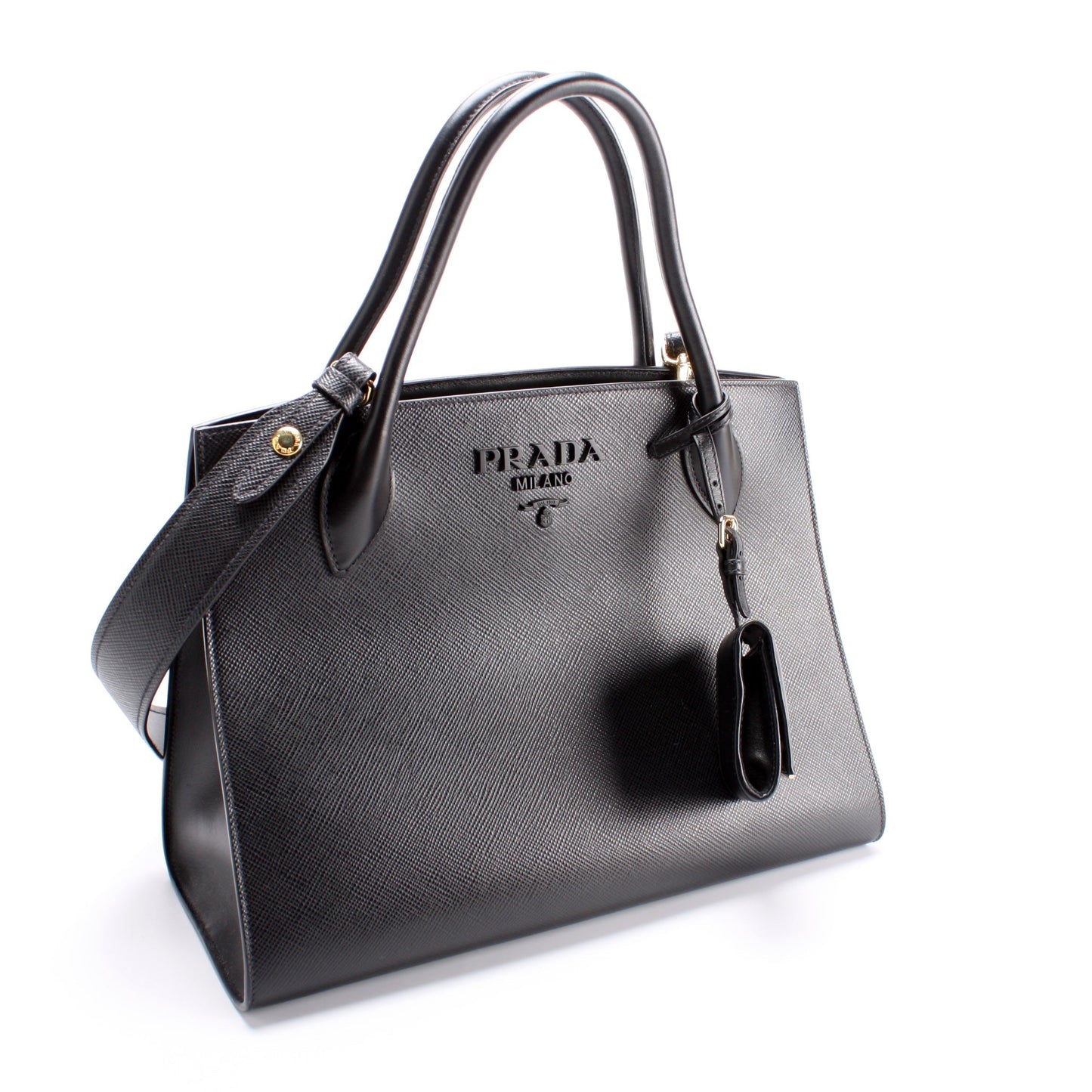 Prada Monochrome Saffiano Tote Medium Bag