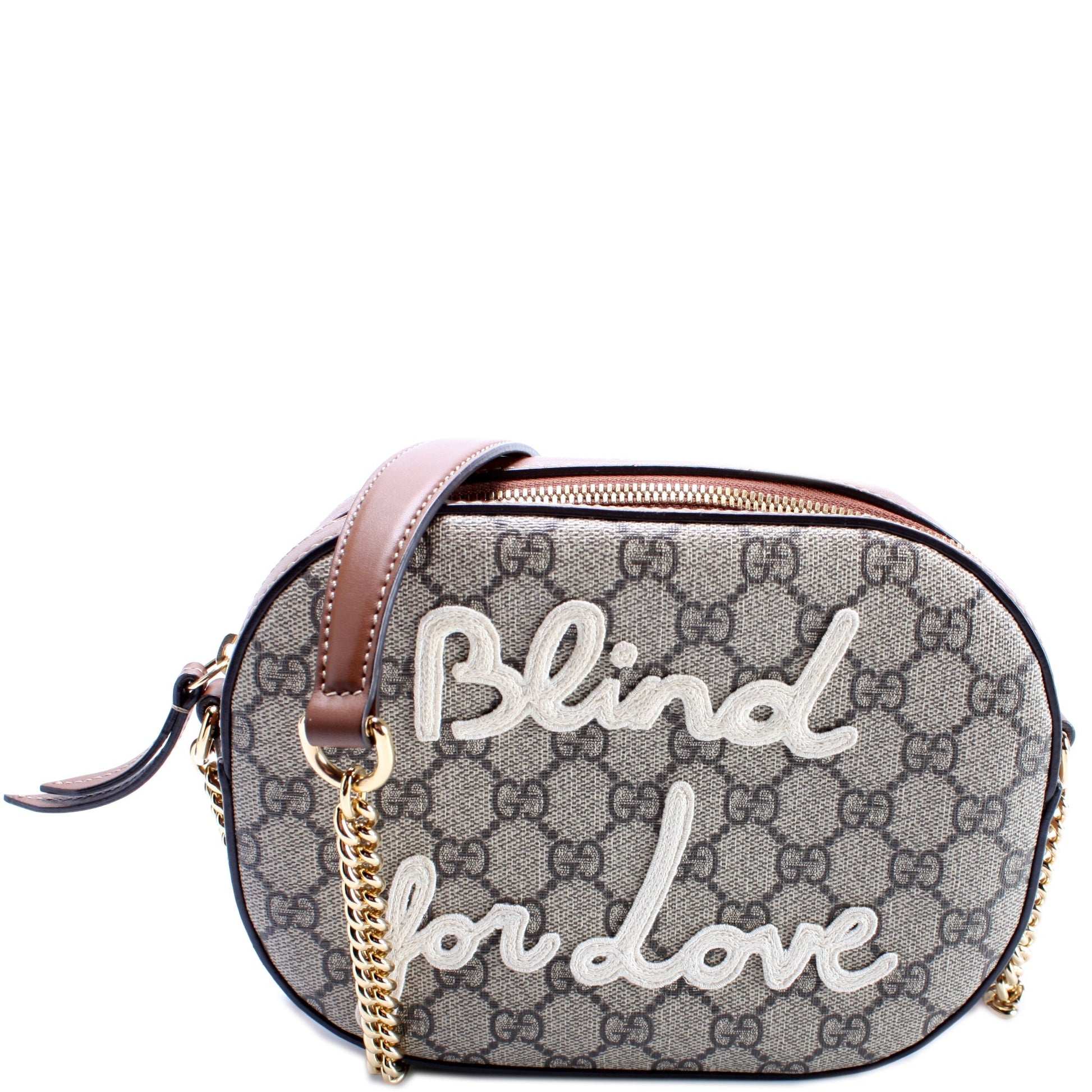Gucci 409535 GG Supreme 'Blind For Love' Mini Chain Bag