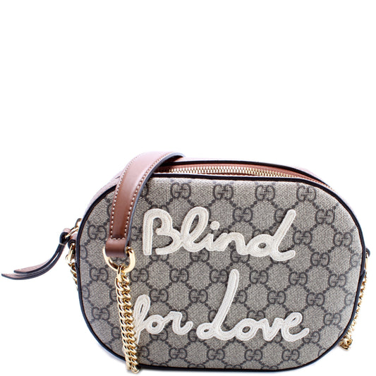 Gucci 409535 GG Supreme 'Blind For Love' Mini Chain Bag