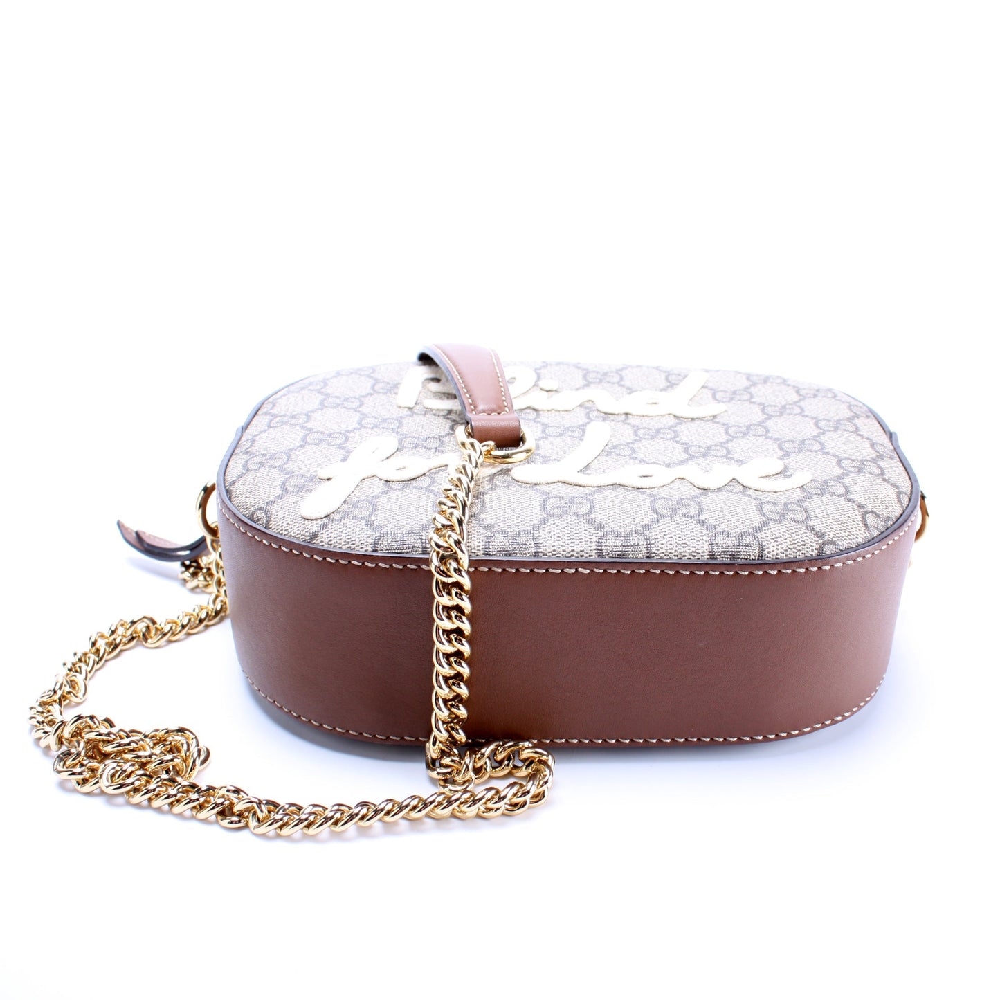 Gucci 409535 GG Supreme 'Blind For Love' Mini Chain Bag