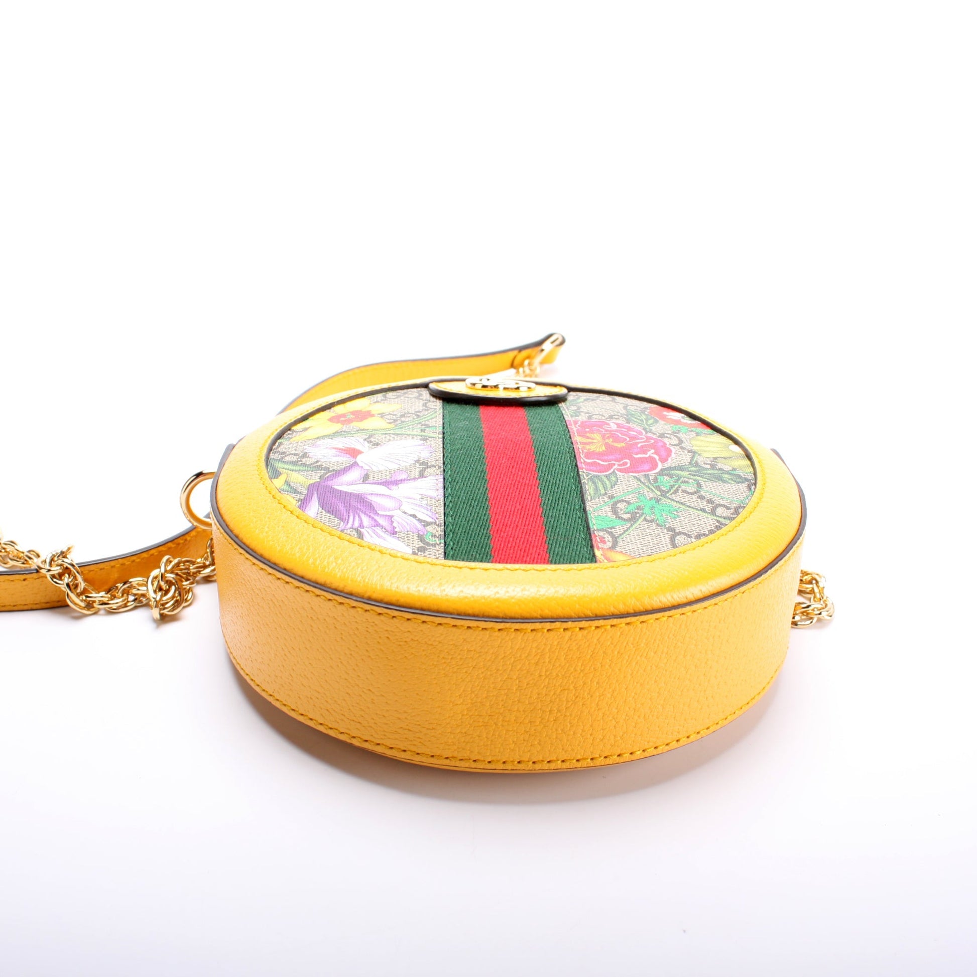 Gucci 550618 Ophidia GG Flora Round Small Crossbody Bag