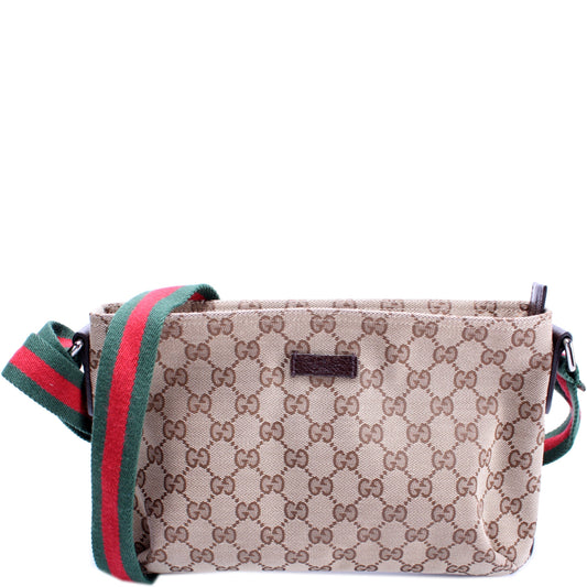 Gucci 189749 Shelly Web Shoulder Bag
