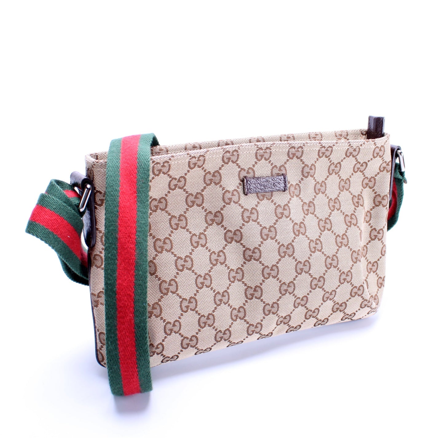 Gucci 189749 Shelly Web Shoulder Bag
