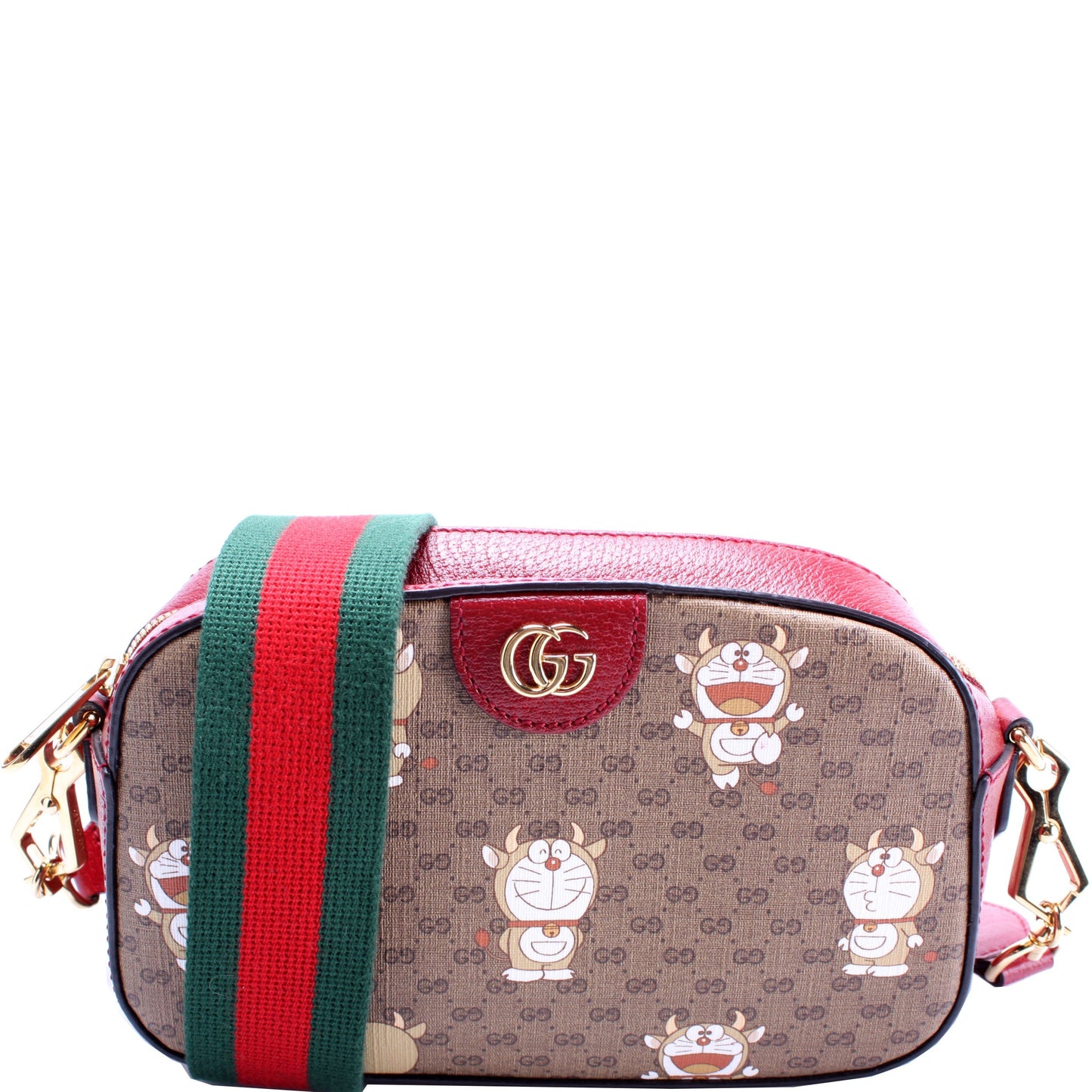 Gucci 574886 X Doraemon GG Supreme Shoulder Bag