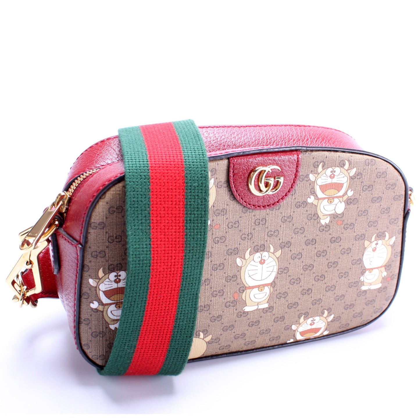 Gucci 574886 X Doraemon GG Supreme Shoulder Bag