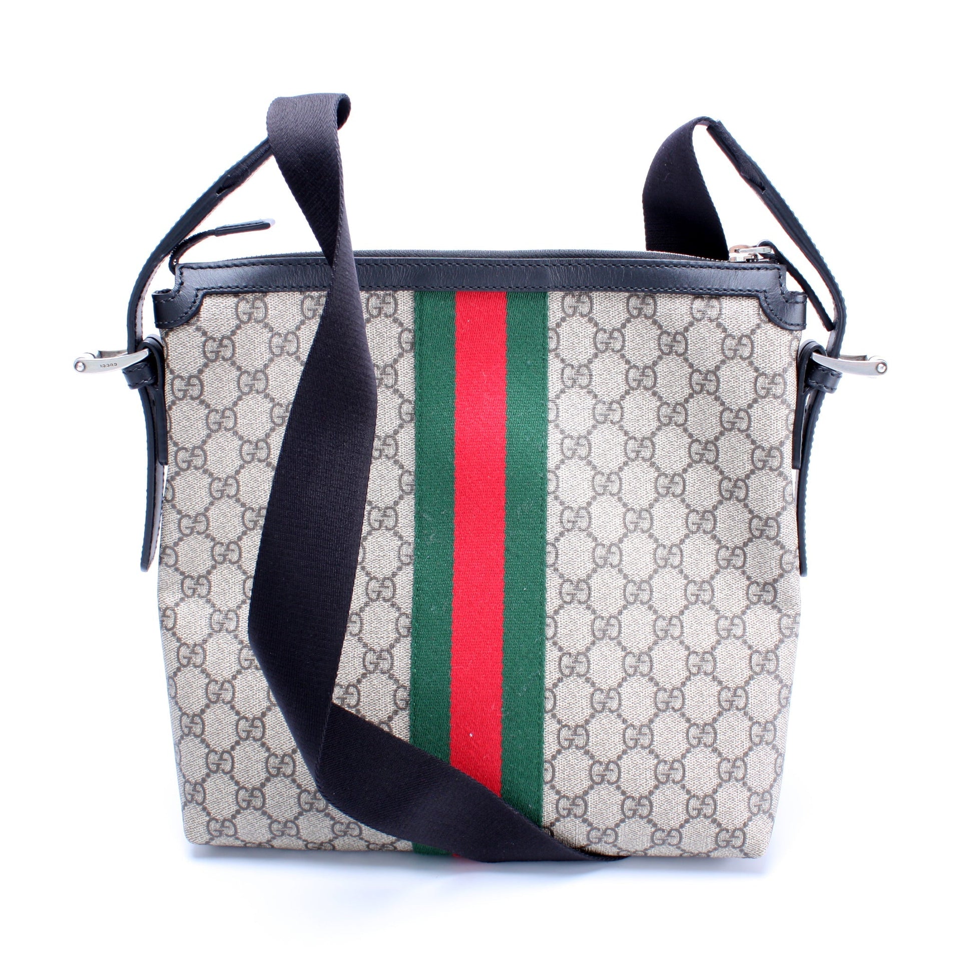 Gucci 387111 GG Supreme Web Messenger Bag