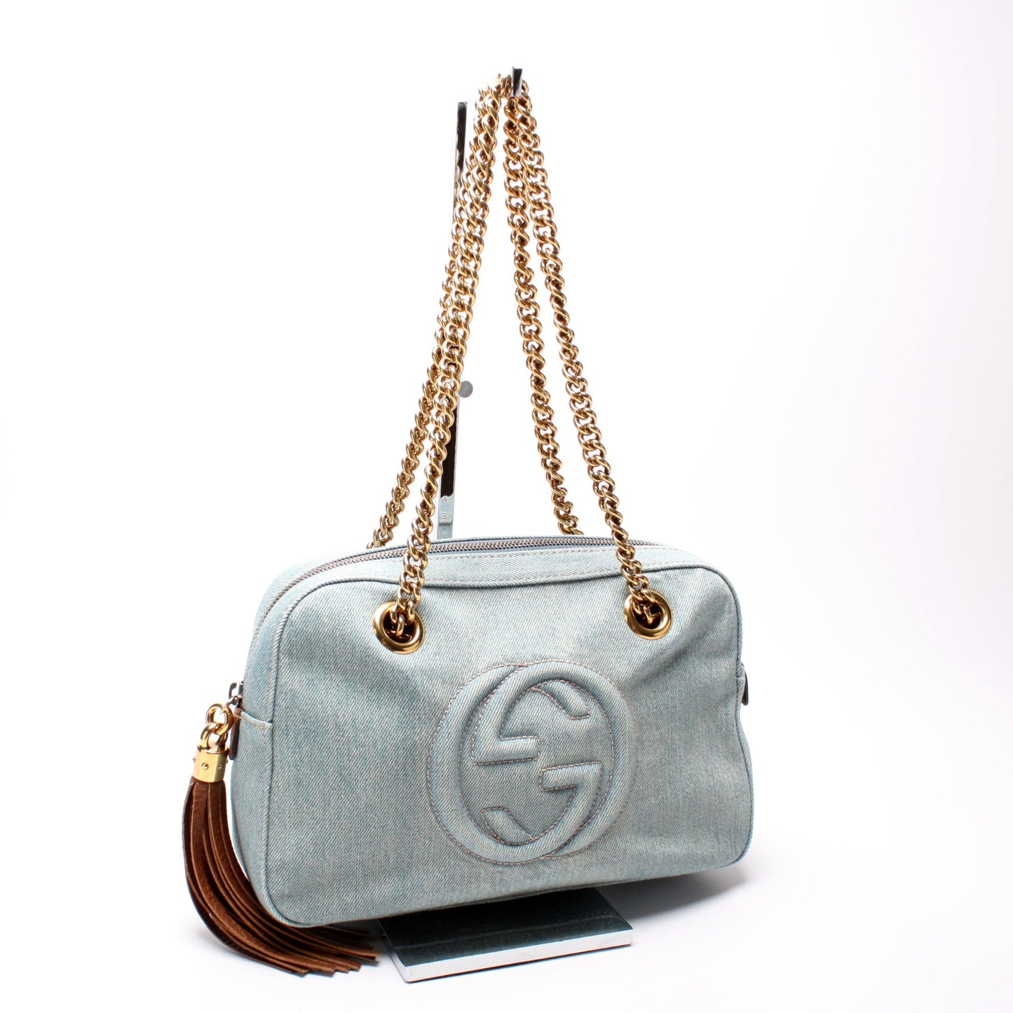 Gucci 308983 Soho Denim Chain Shoulder Bag