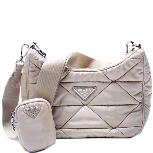 Prada 1BC151 Re-Nylon Padded Hobo Bag