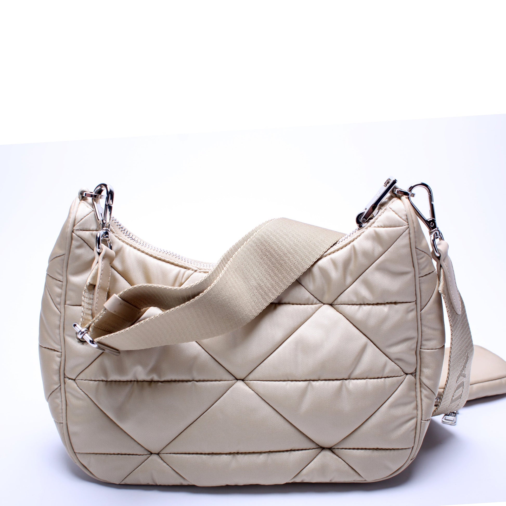 Prada 1BC151 Re-Nylon Padded Hobo Bag