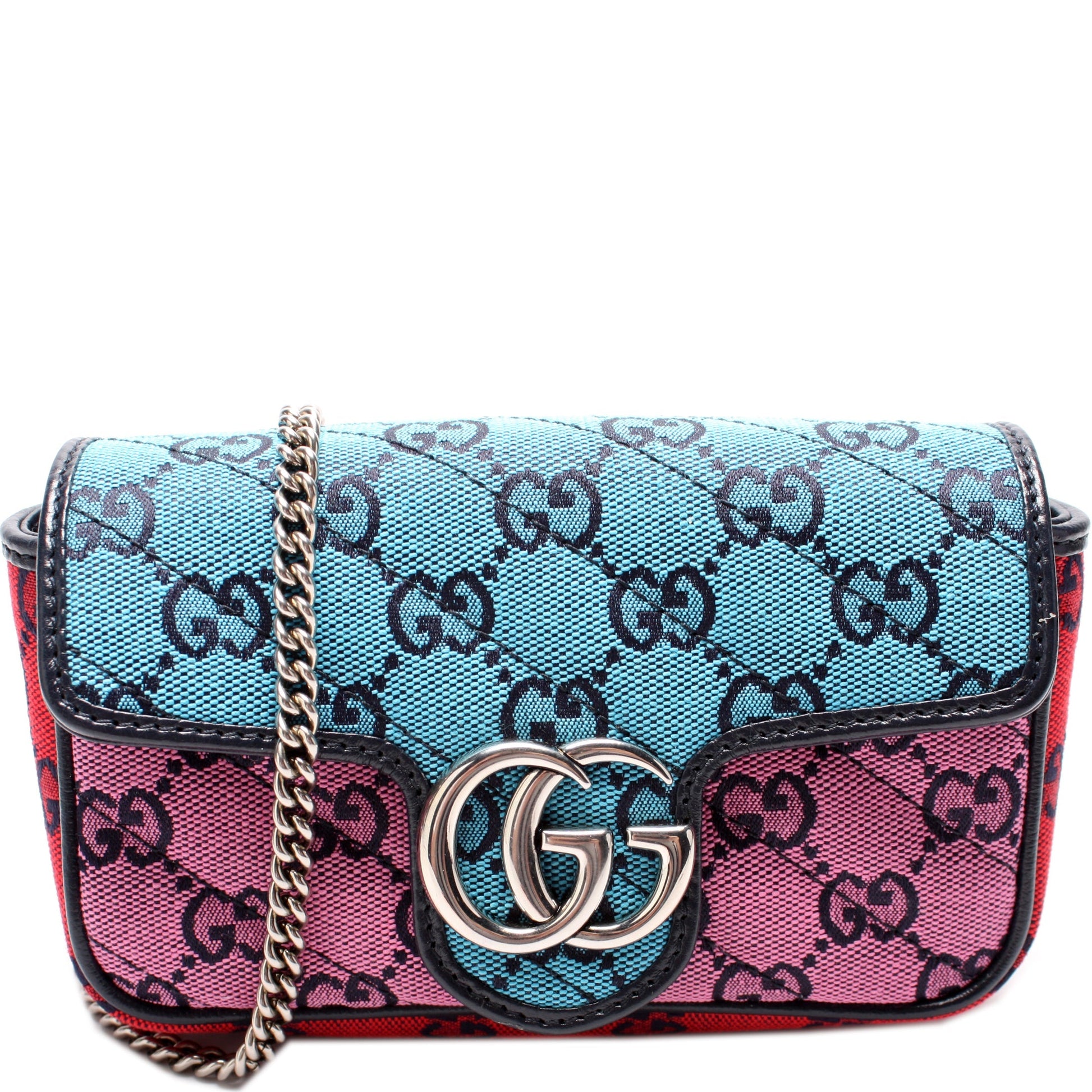 Gucci 476433 Marmont Canvas Mini Flap Bag