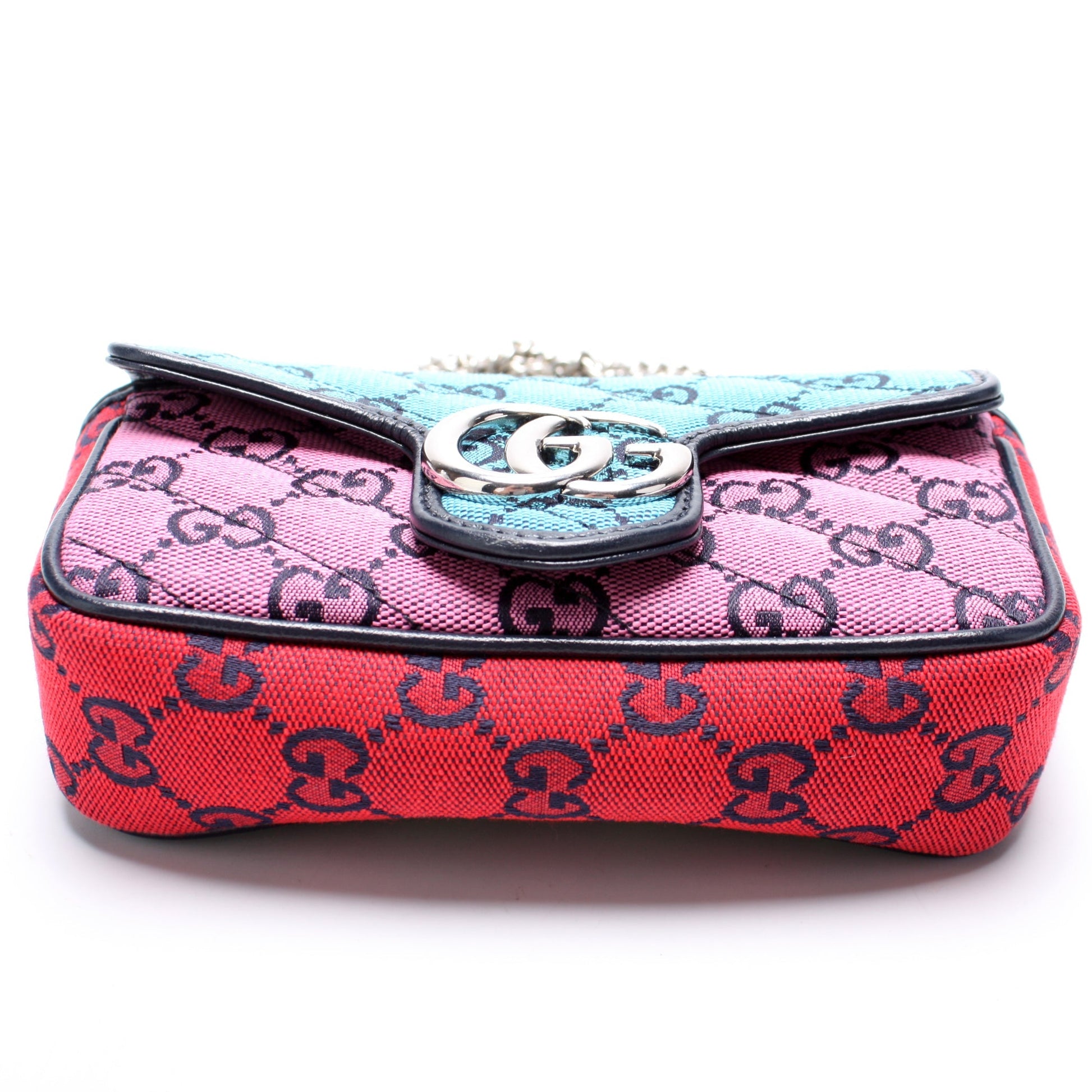 Gucci 476433 Marmont Canvas Mini Flap Bag