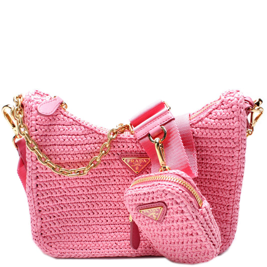 Prada 1BH204 Raffia Re-Edition 2005 Shoulder Bag