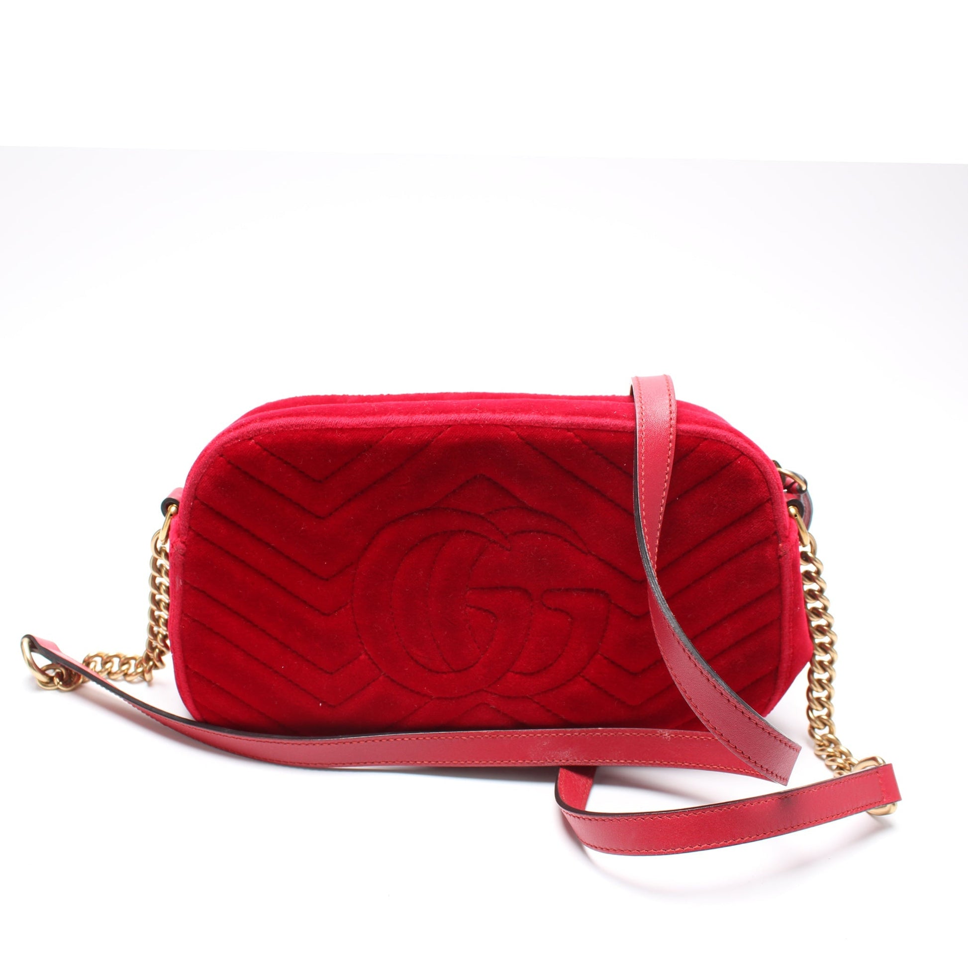 Gucci 447632 Marmont Velvet Camera Small Bag