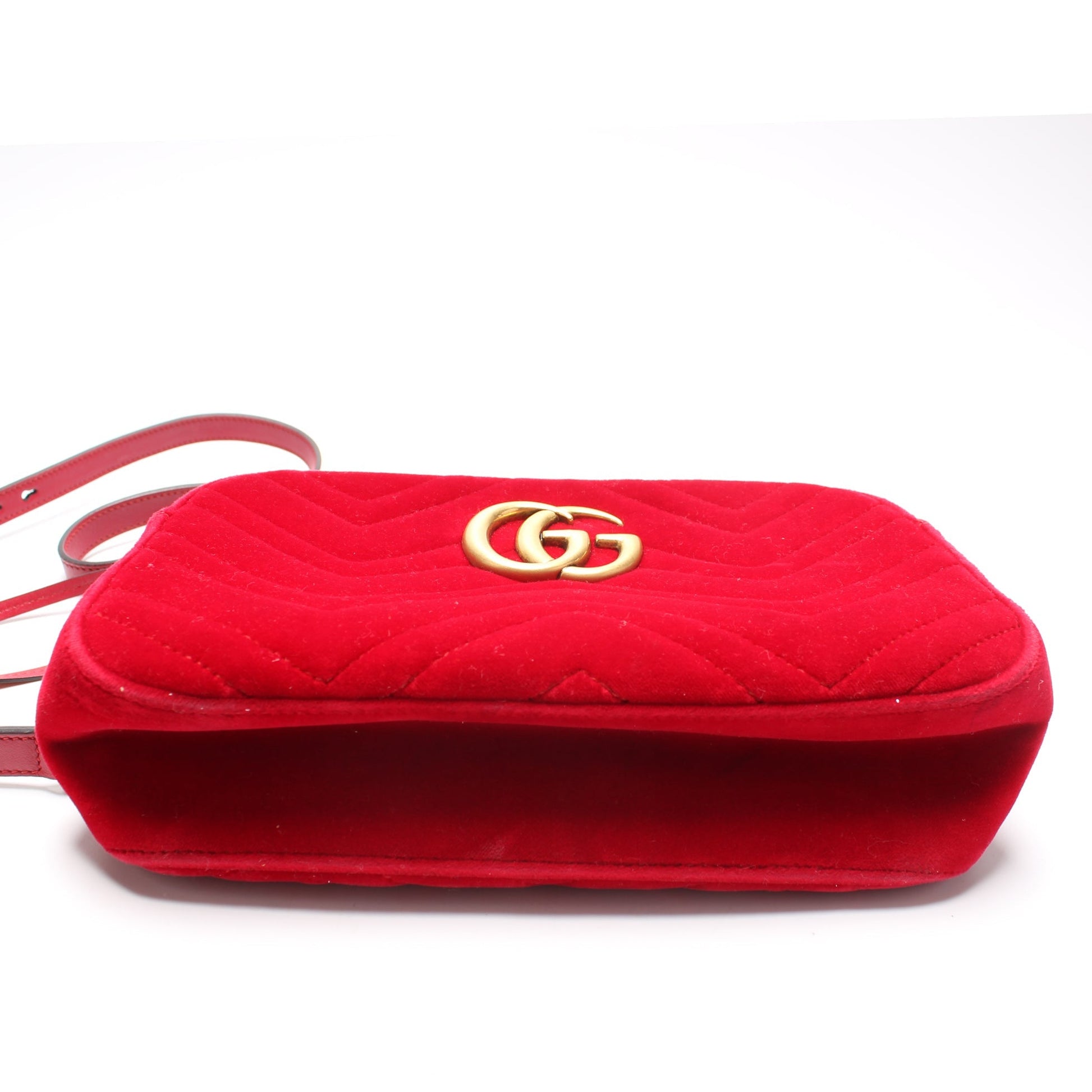 Gucci 447632 Marmont Velvet Camera Small Bag