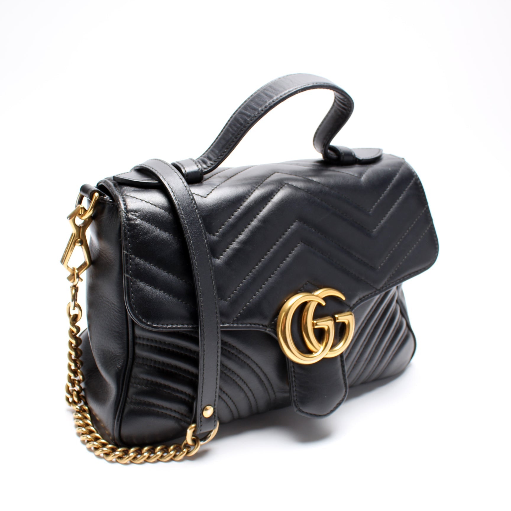 Gucci 498110 GG Marmont Small Top Handle Bag