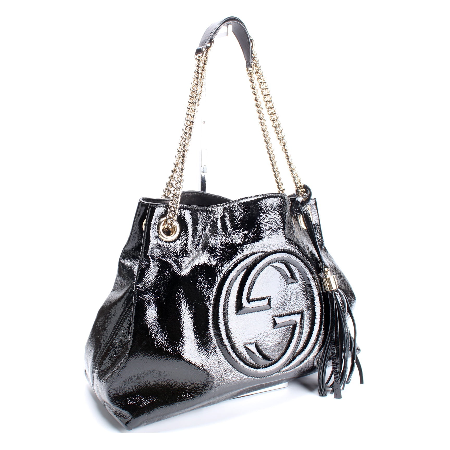 Gucci 308982 Soho Patent Leather Shoulder Medium Bag